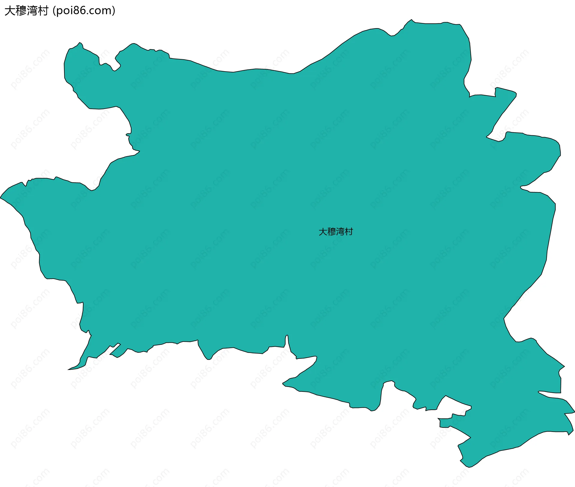 大穆湾村边界地图