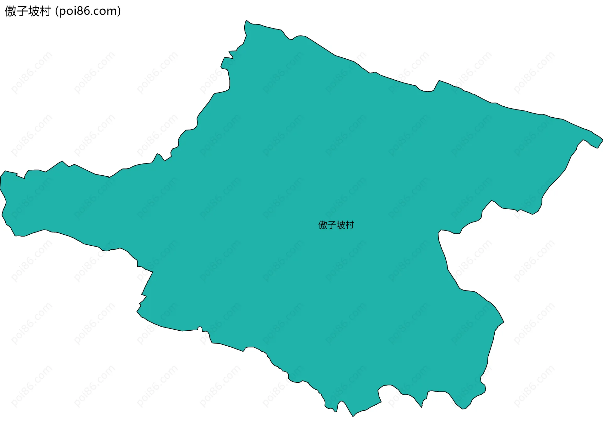 傲子坡村边界地图