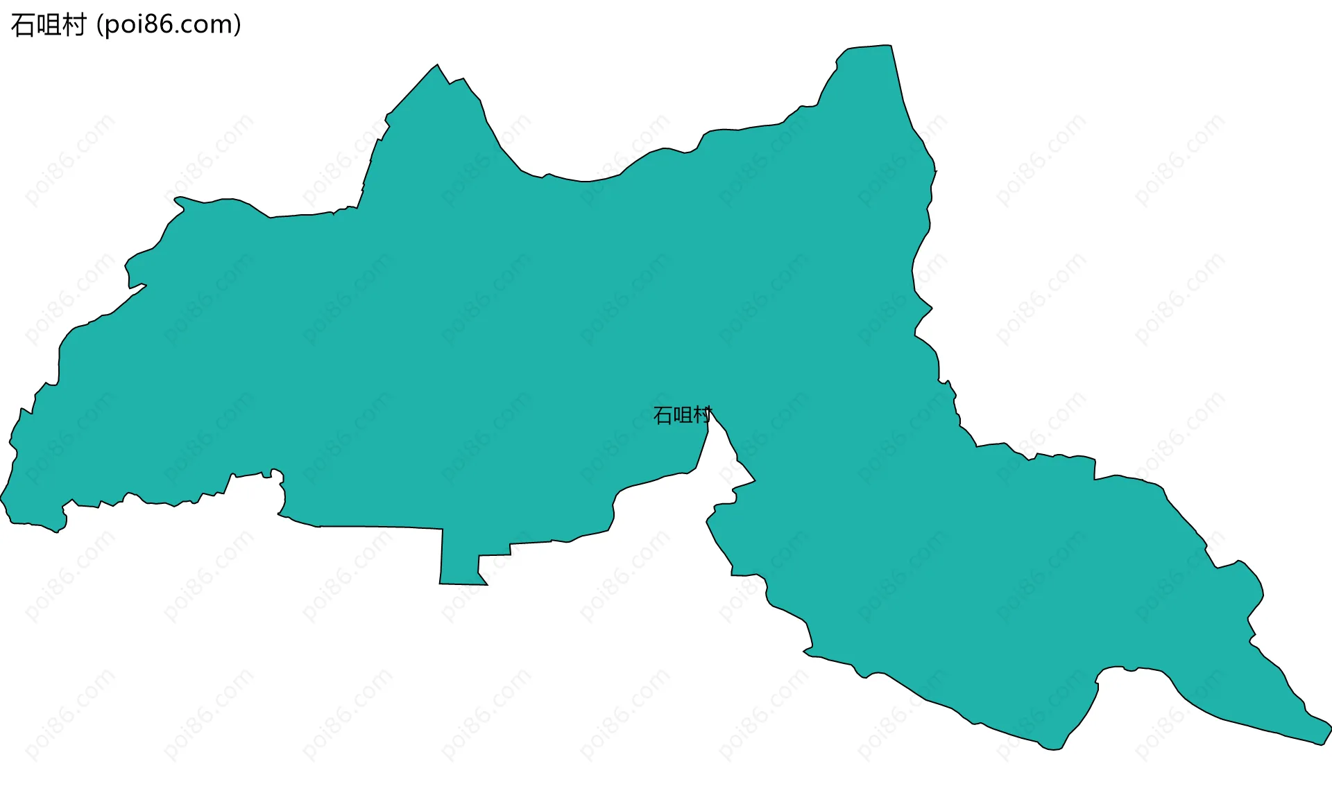 石咀村边界地图