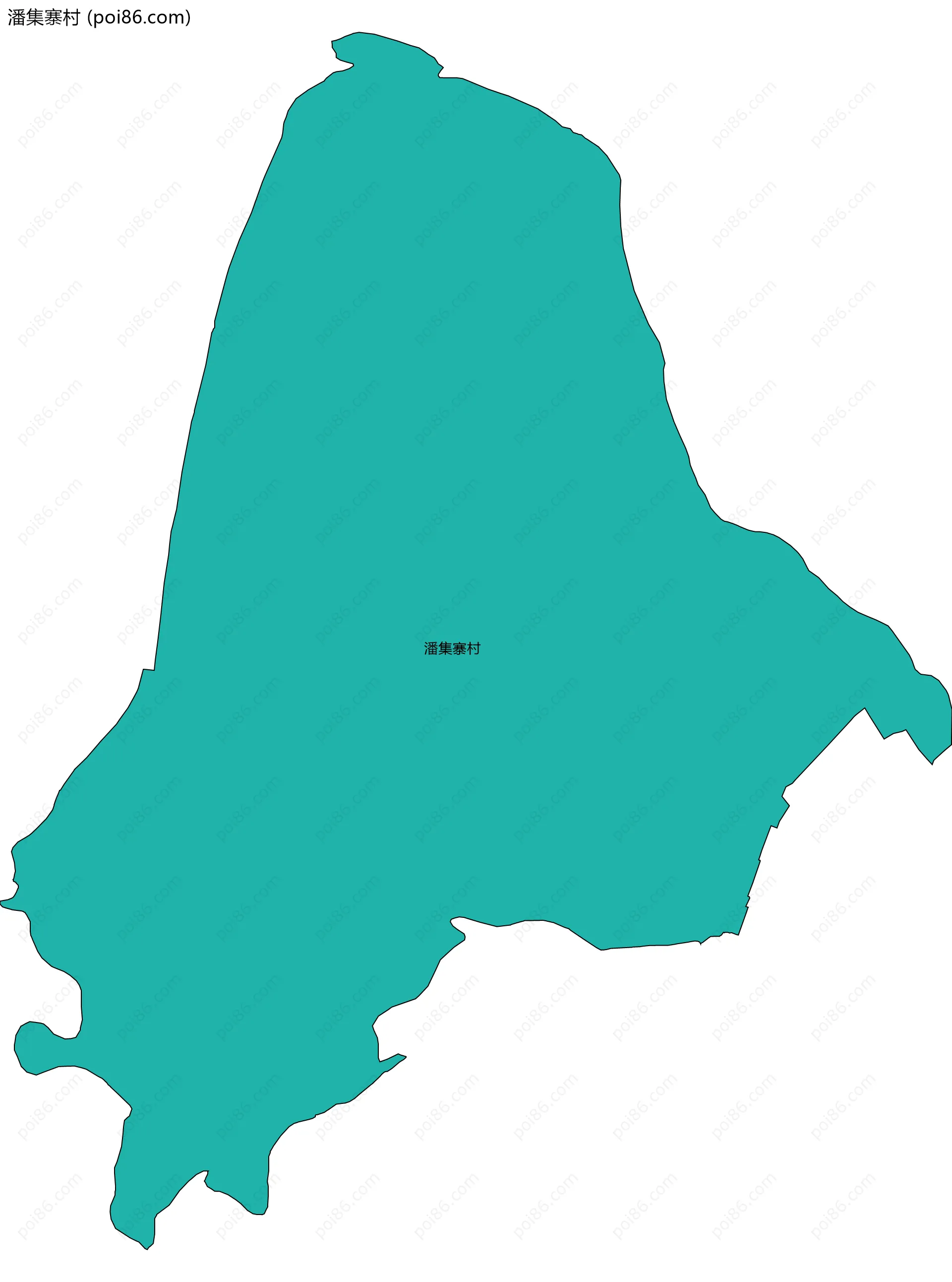 潘集寨村边界地图