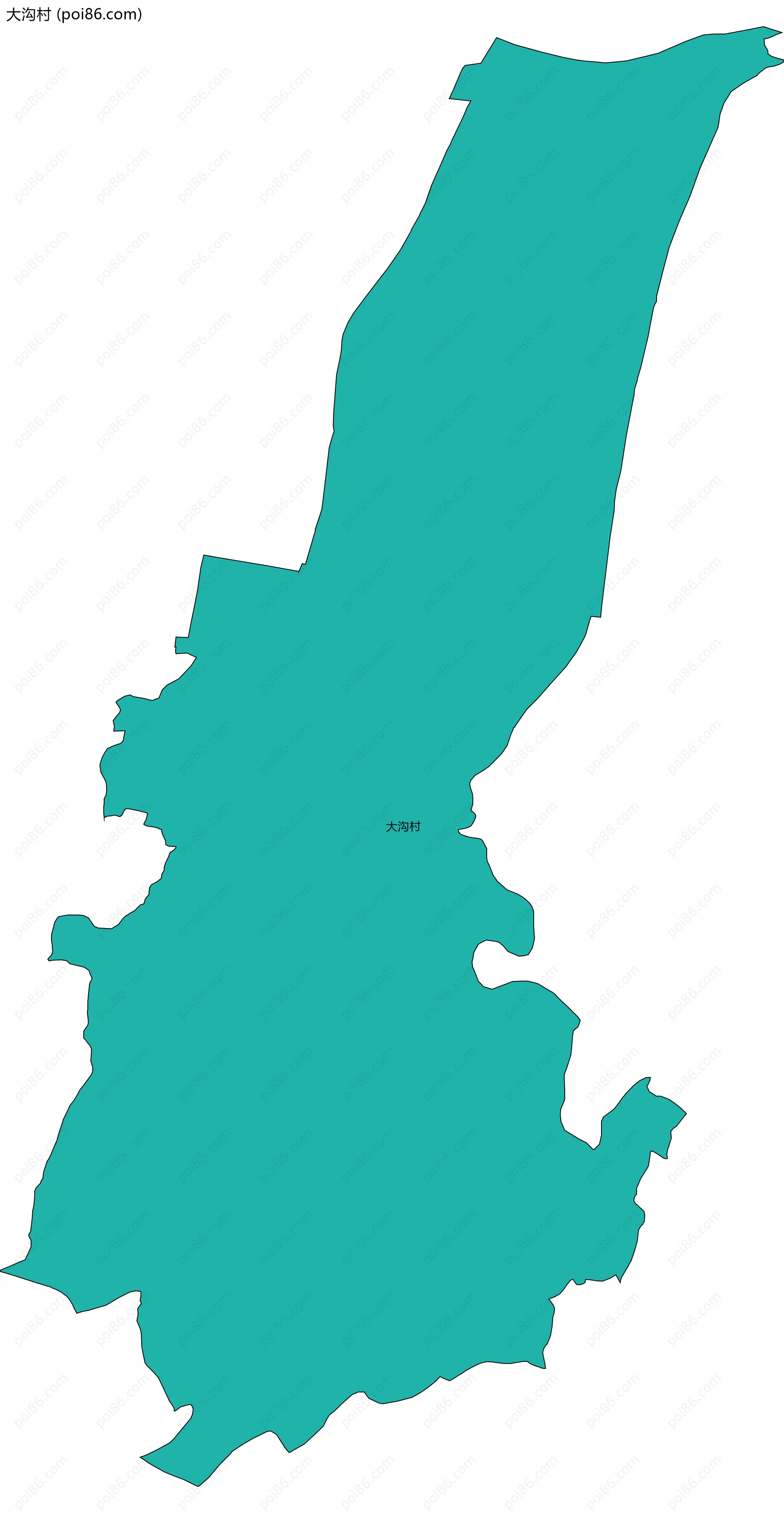 大沟村边界地图