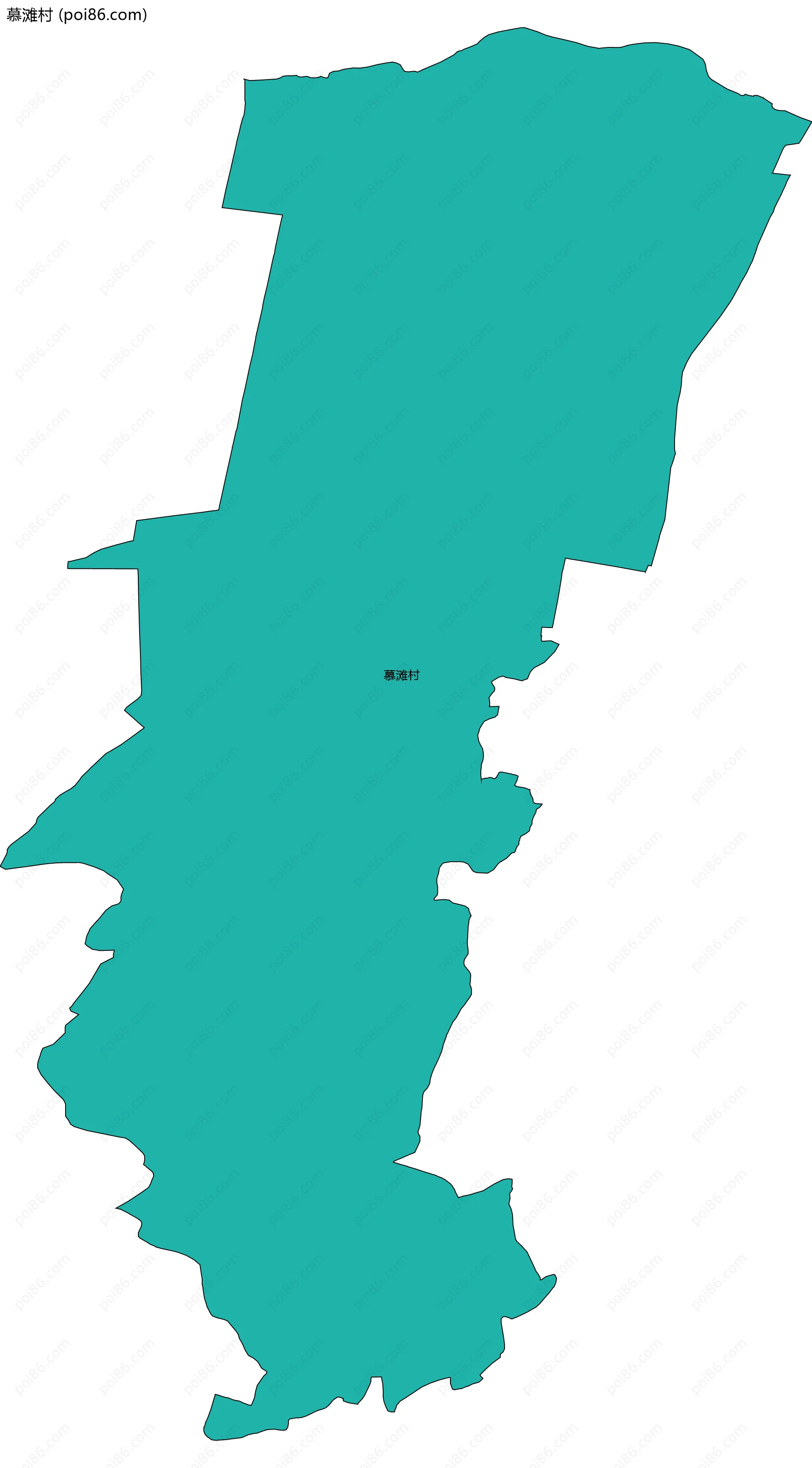 慕滩村边界地图