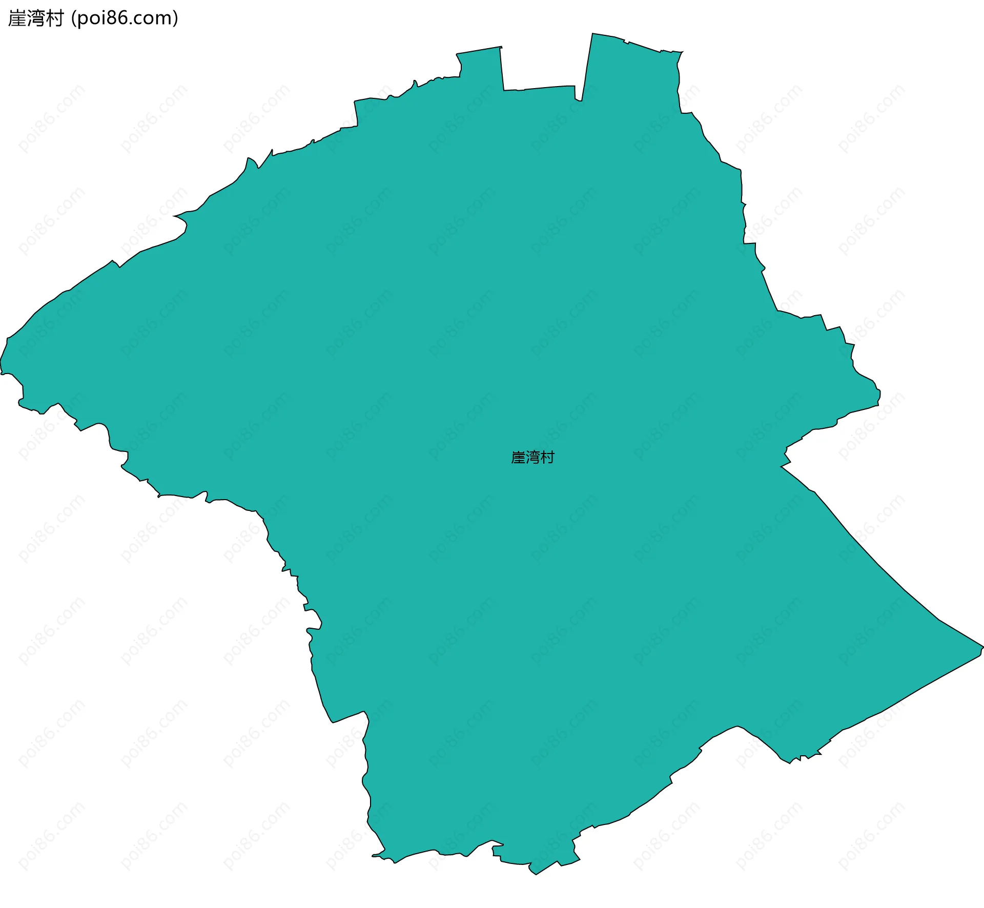 崖湾村边界地图