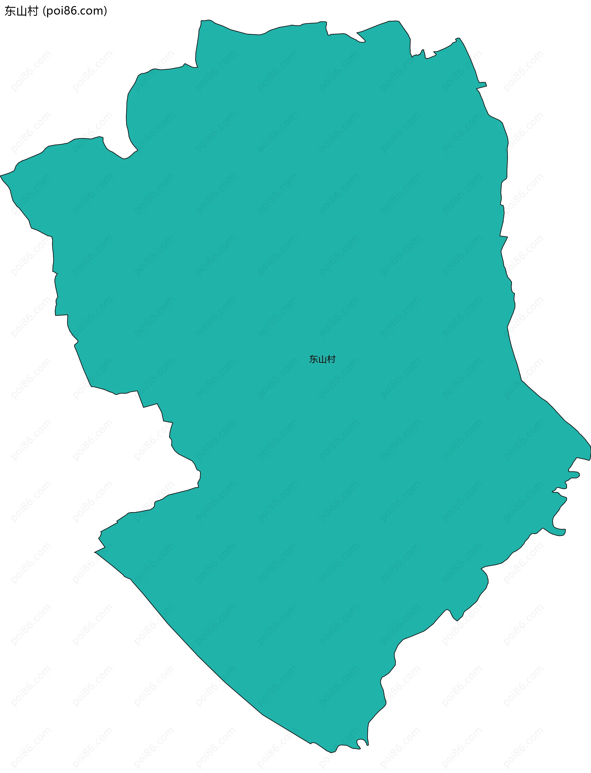 东山村边界地图