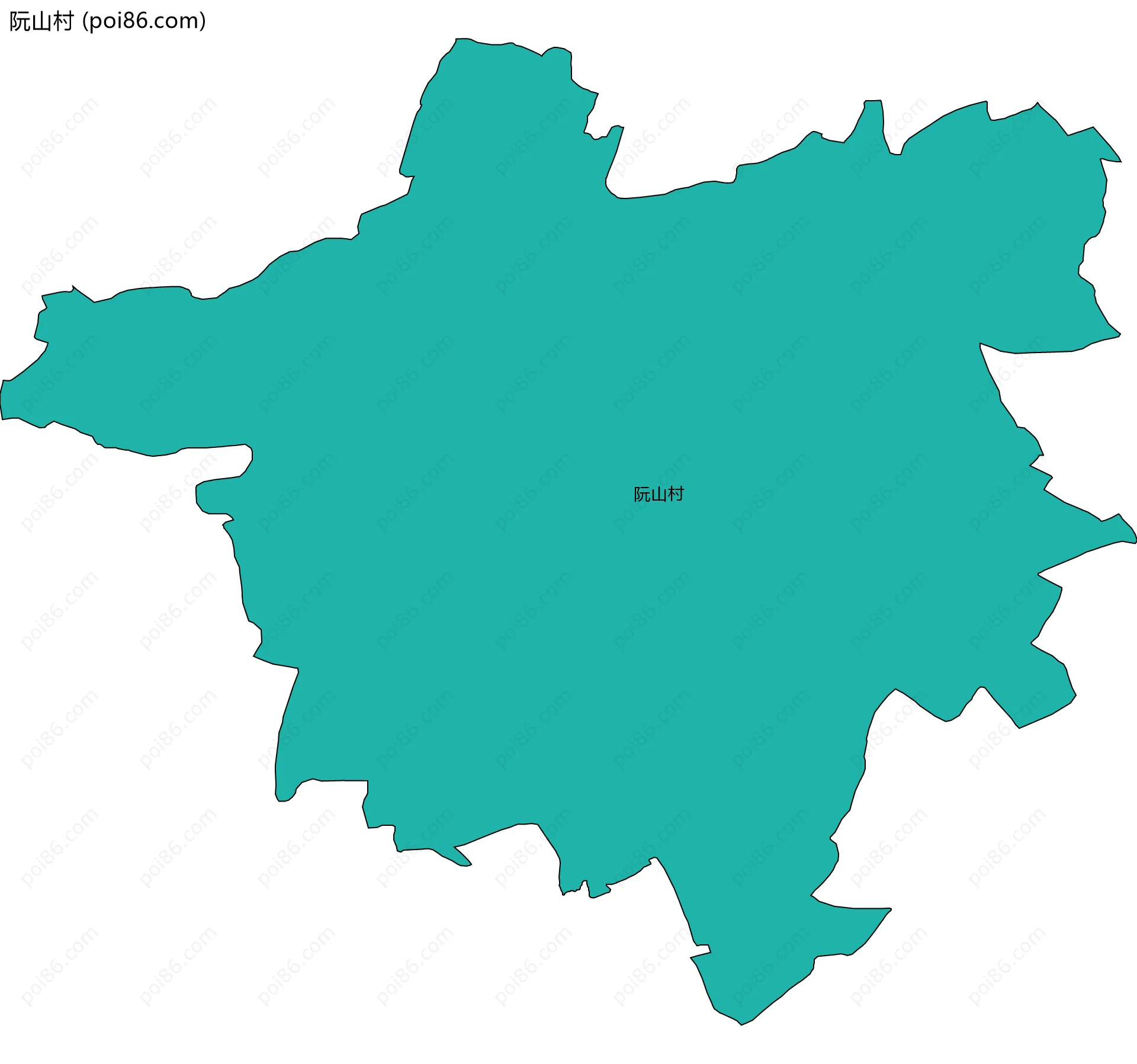 阮山村边界地图