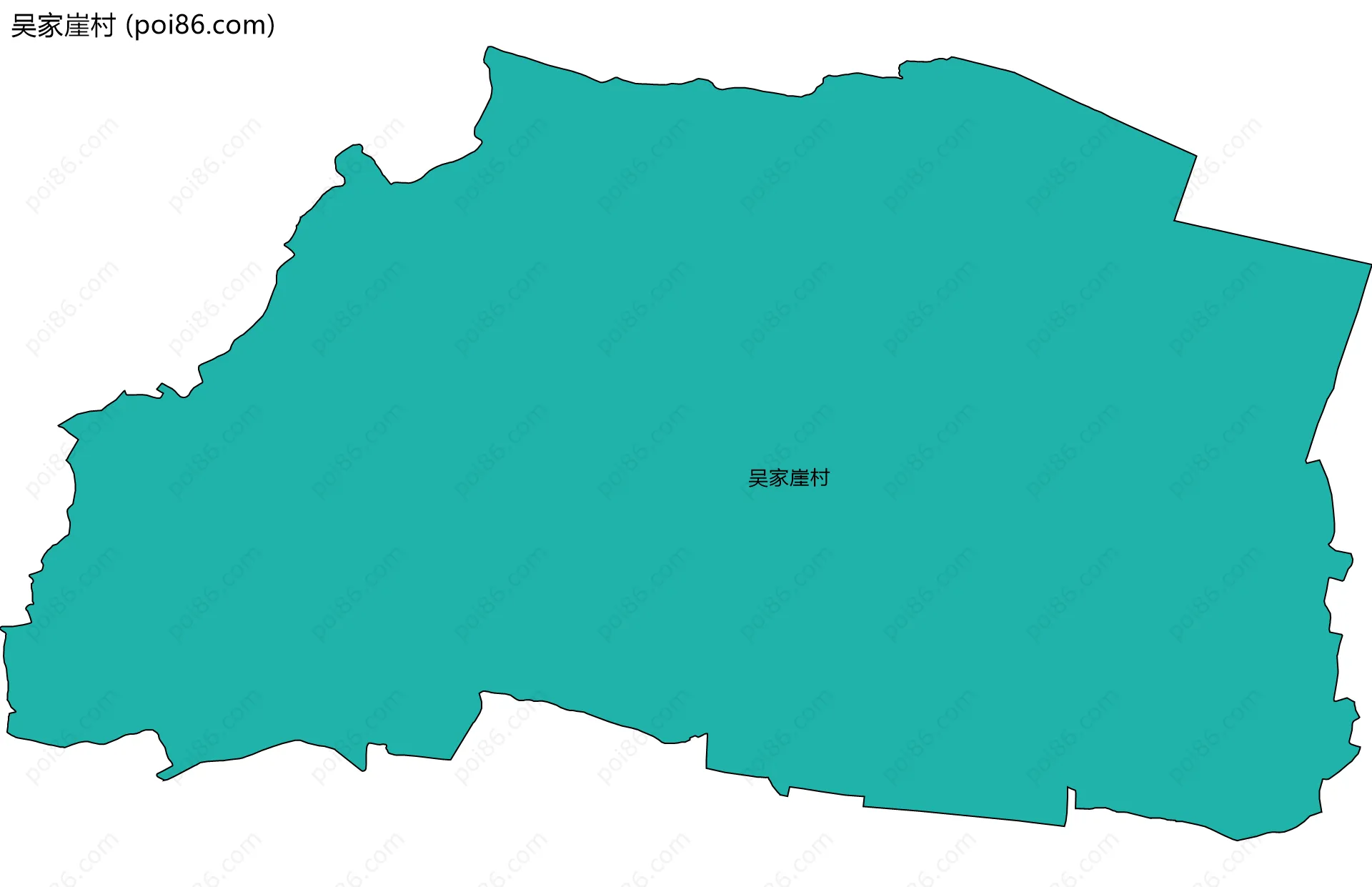 吴家崖村边界地图