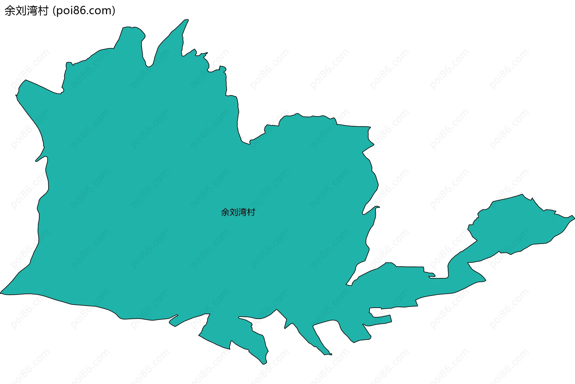 余刘湾村边界地图