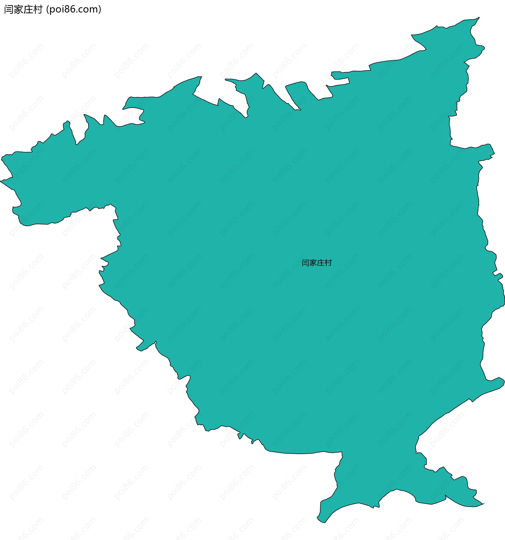 闫家庄村边界地图