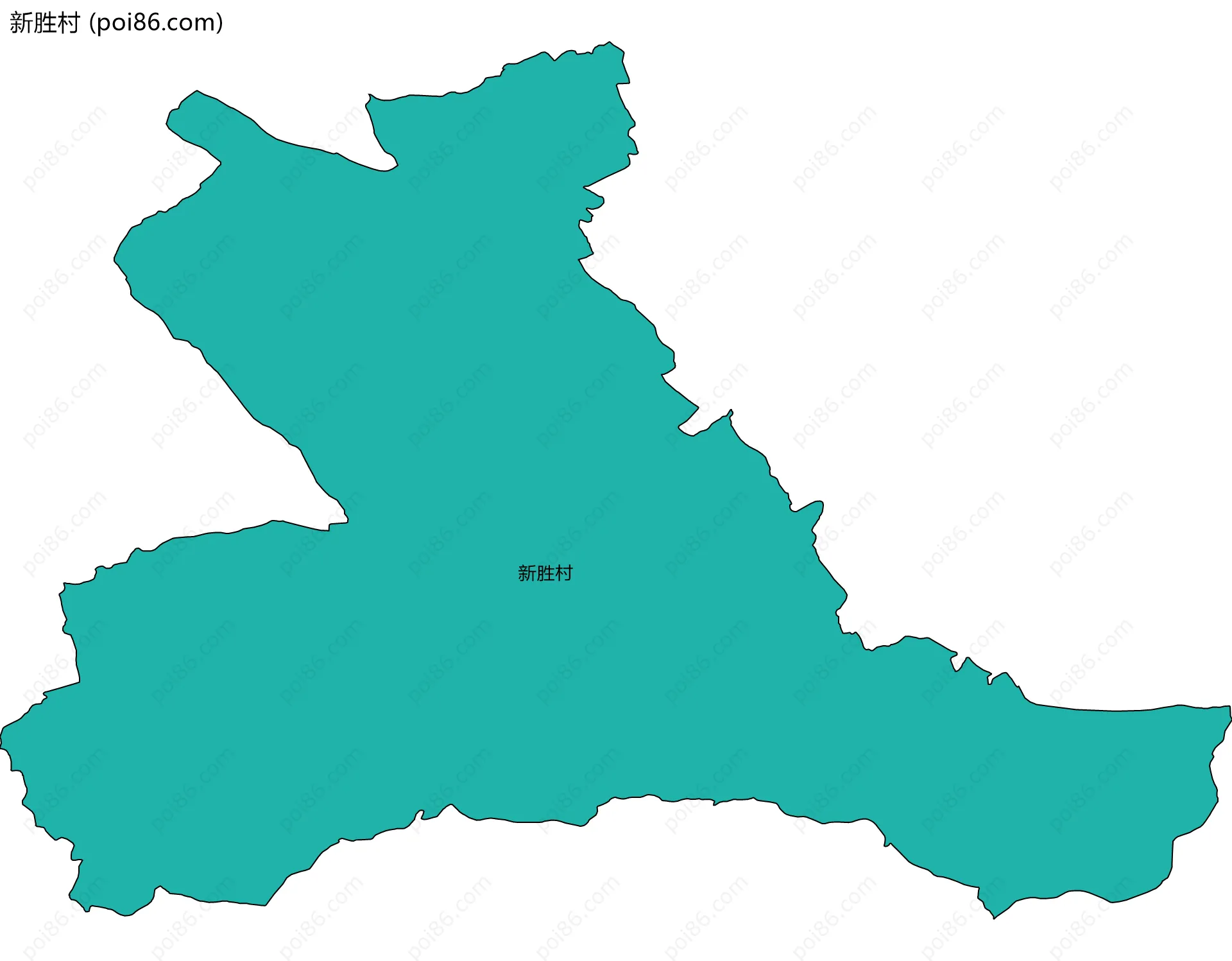 新胜村边界地图