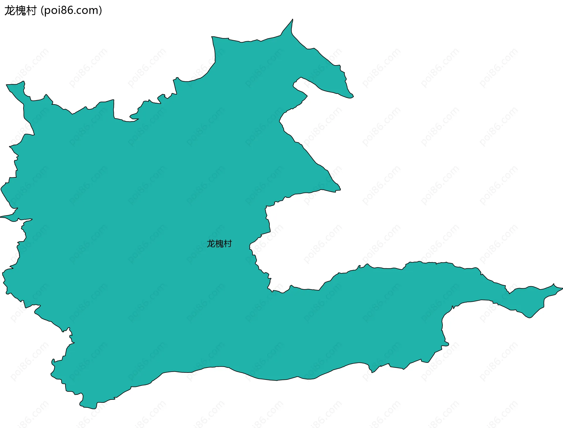 龙槐村边界地图