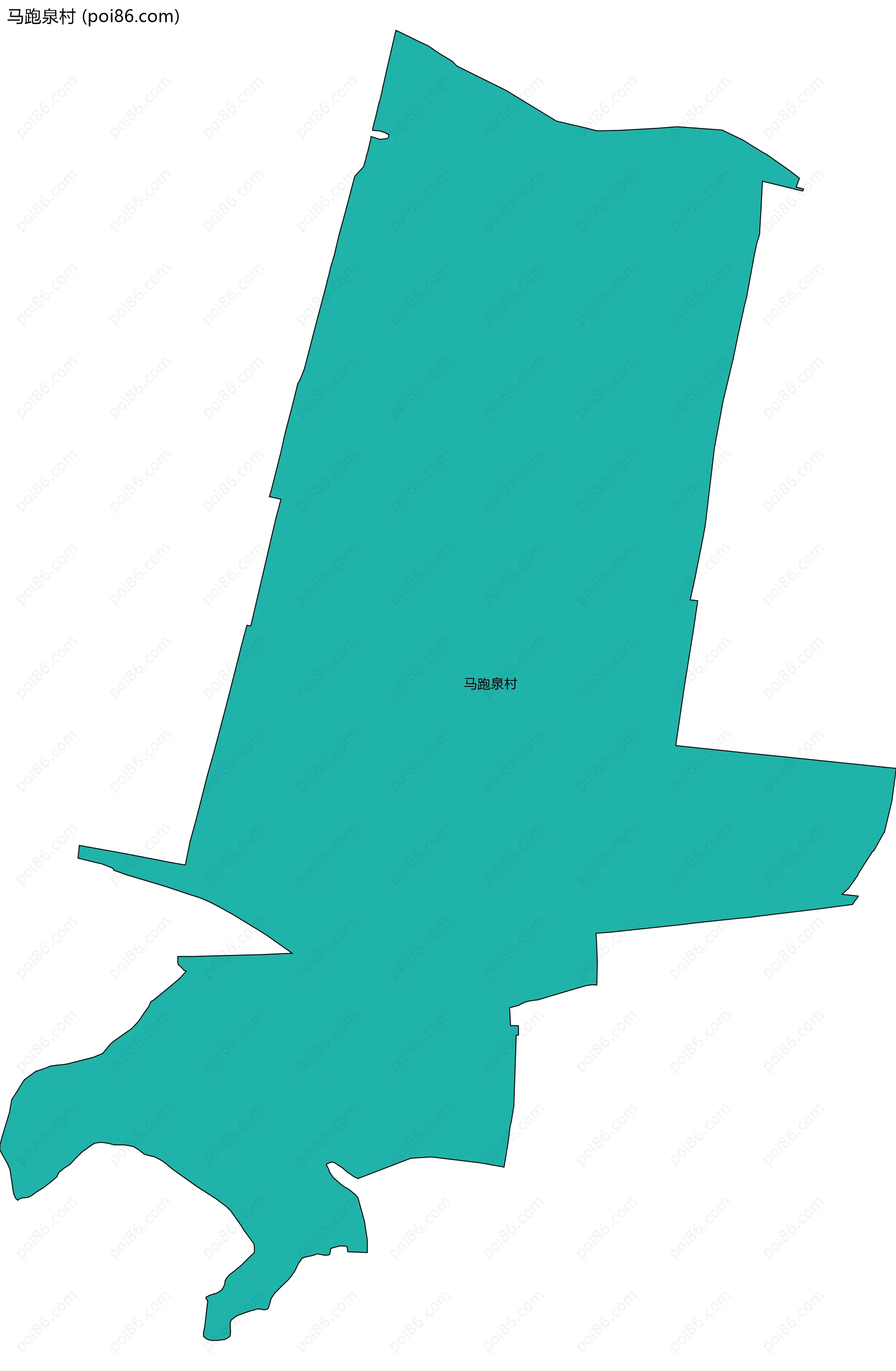 马跑泉村边界地图
