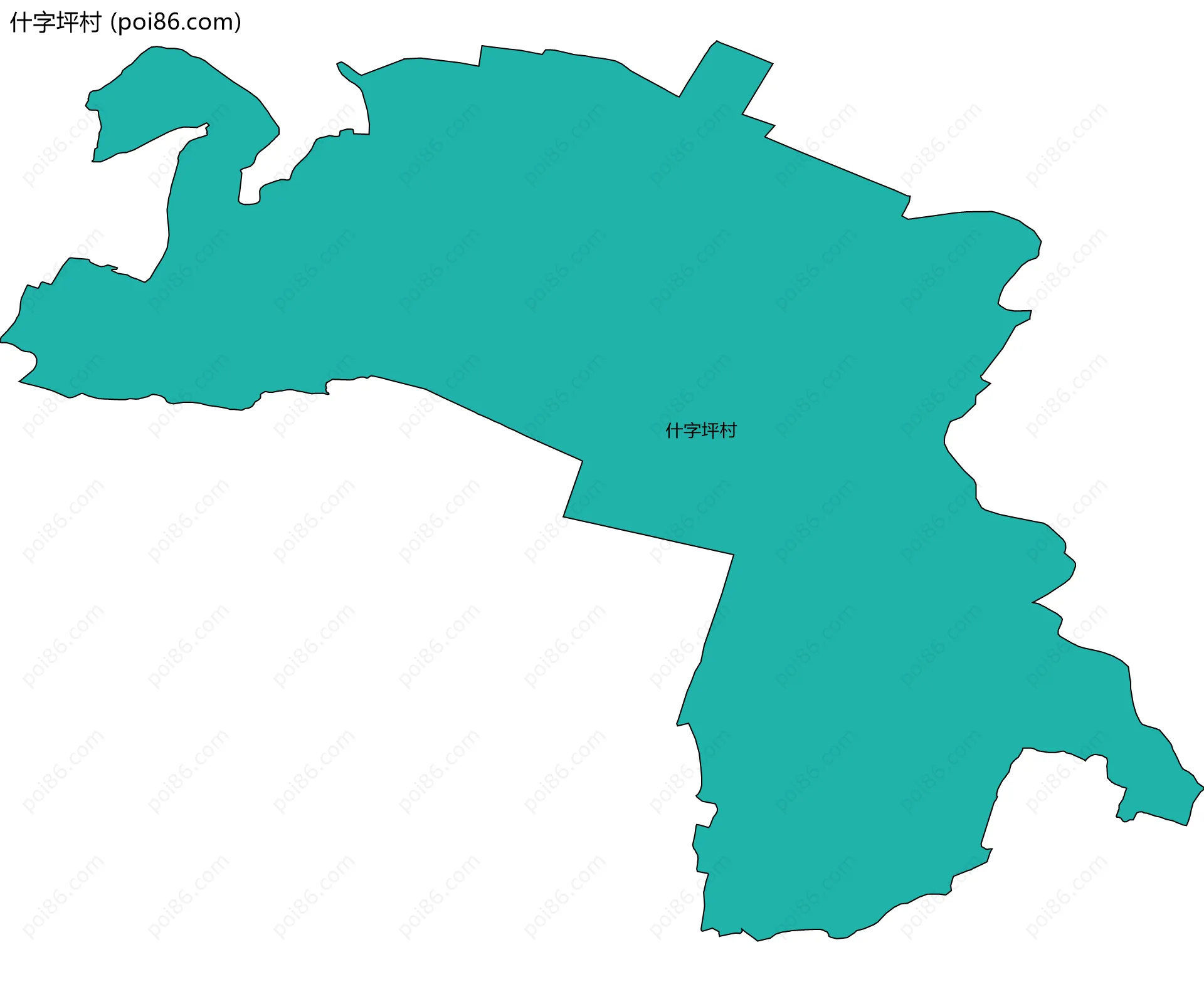 什字坪村边界地图