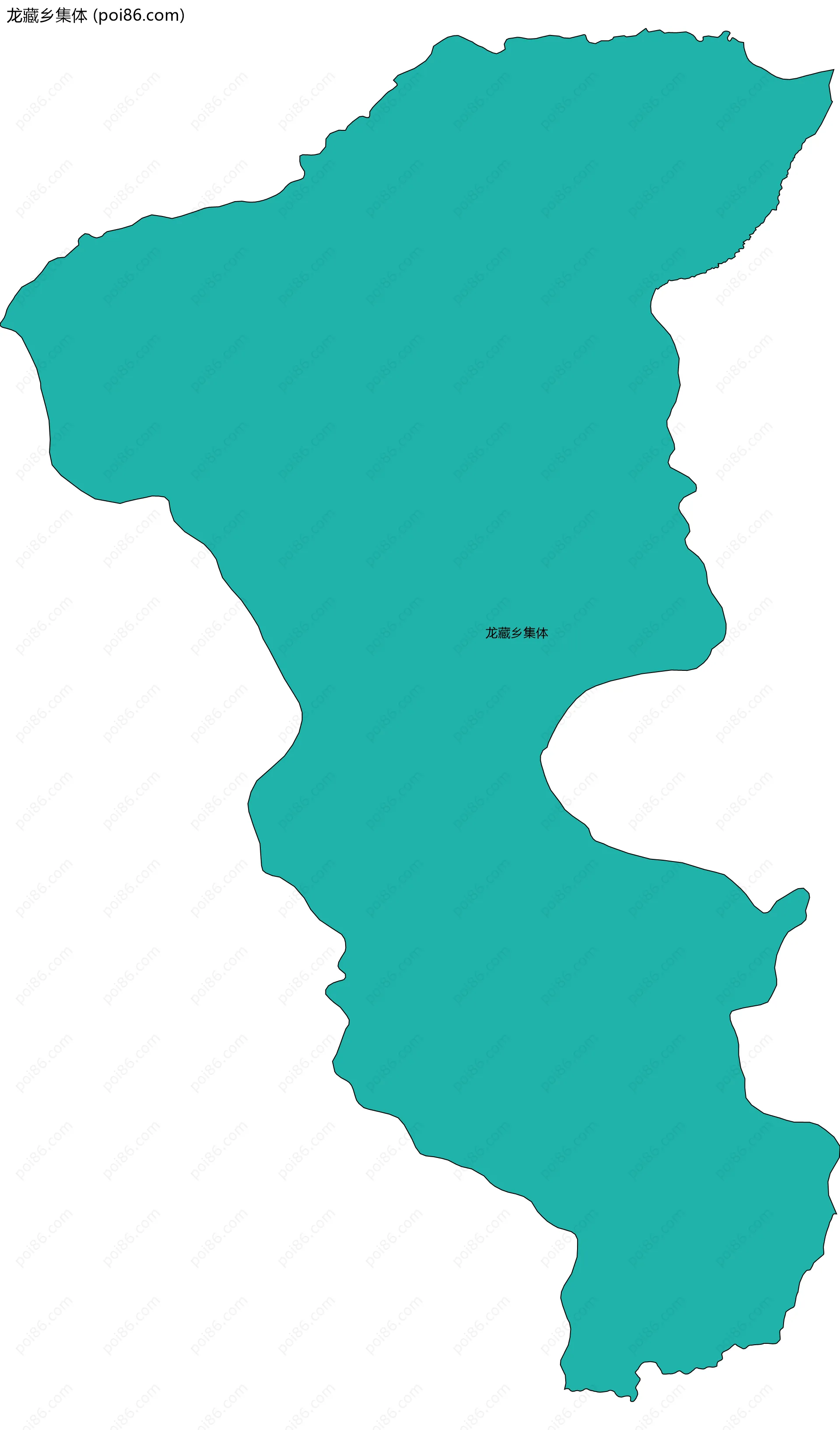 龙藏乡集体边界地图