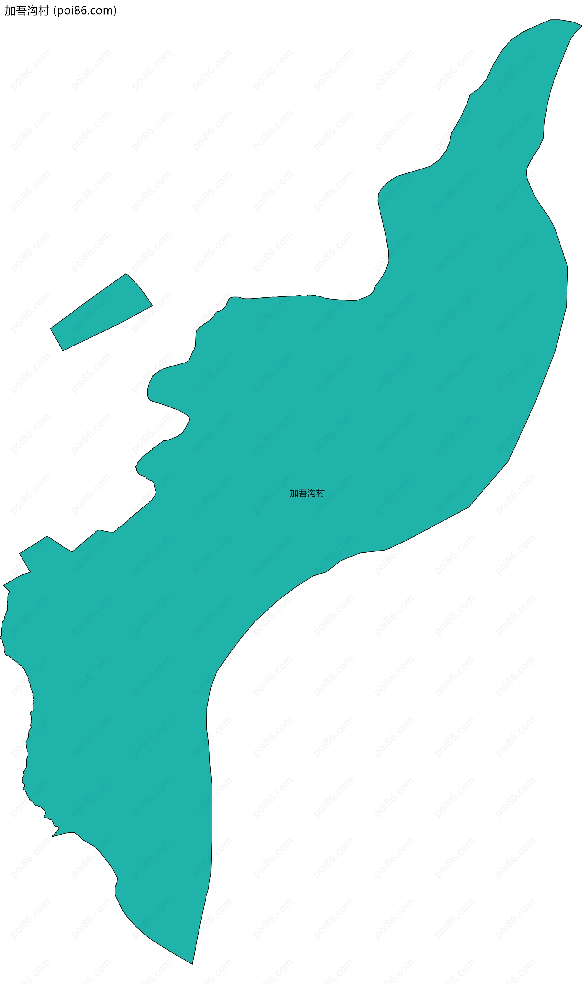 加吾沟村边界地图