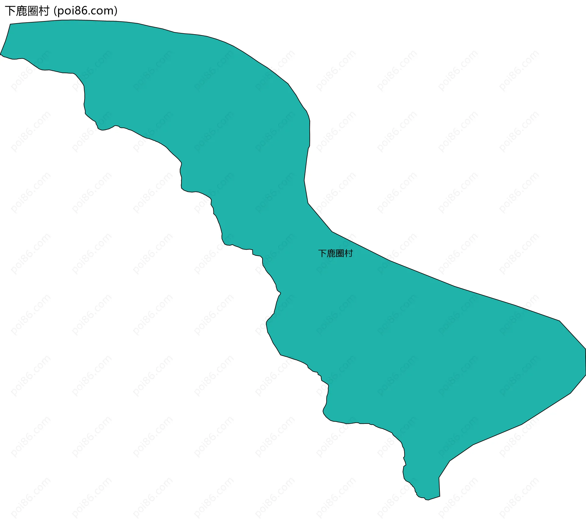 下鹿圈村边界地图