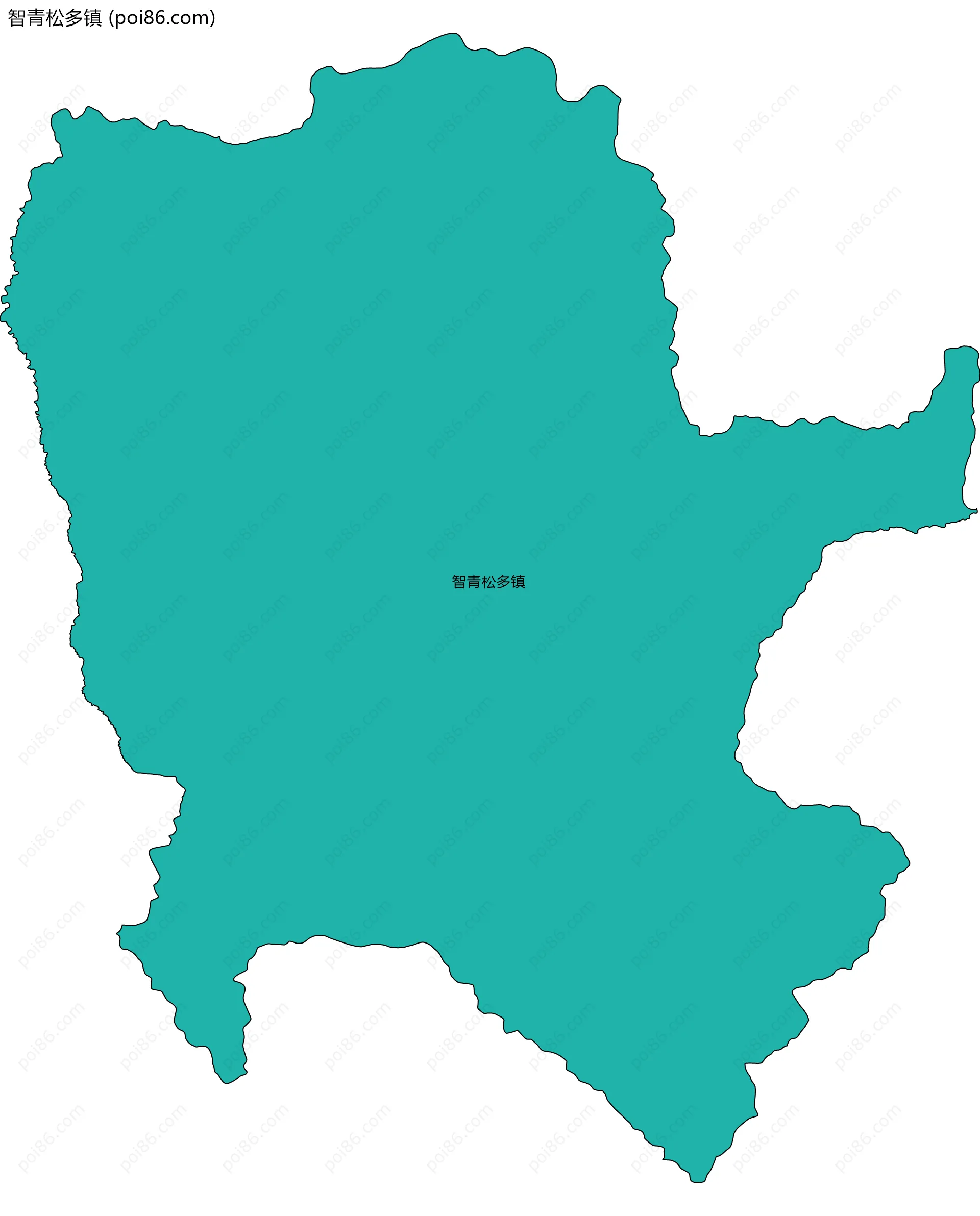 智青松多镇边界地图(五级行政区划)