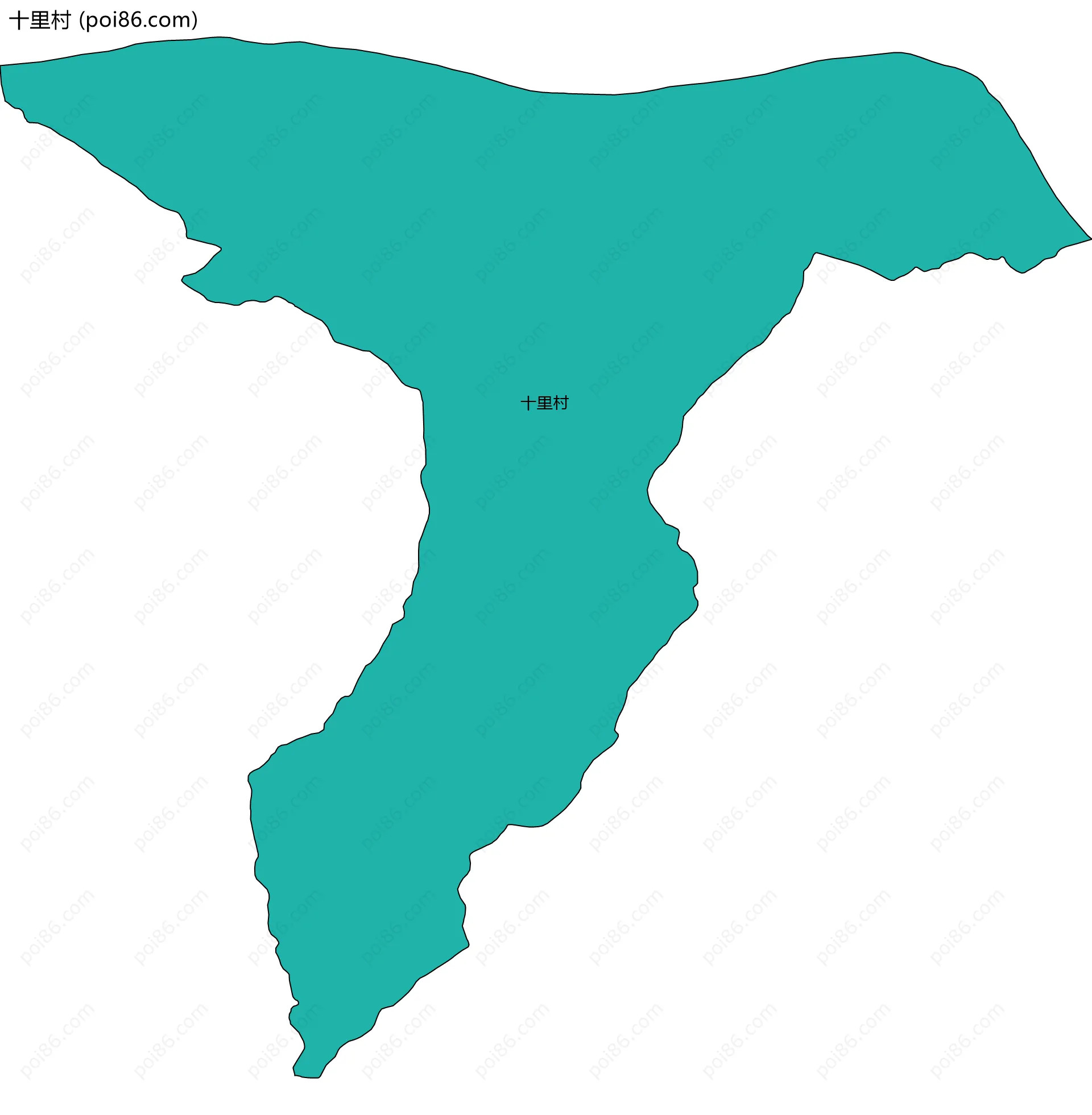 十里村边界地图