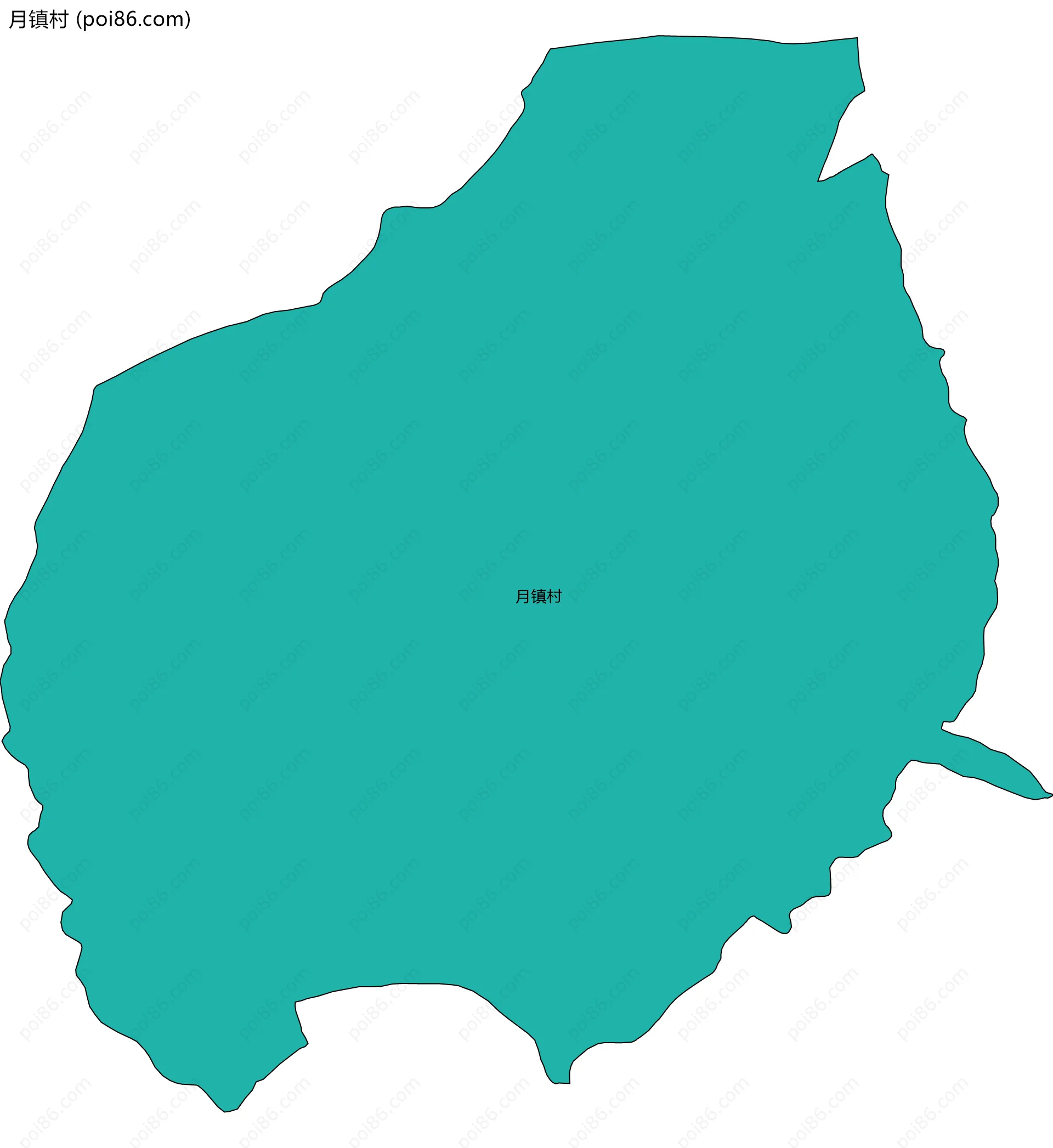 月镇村边界地图