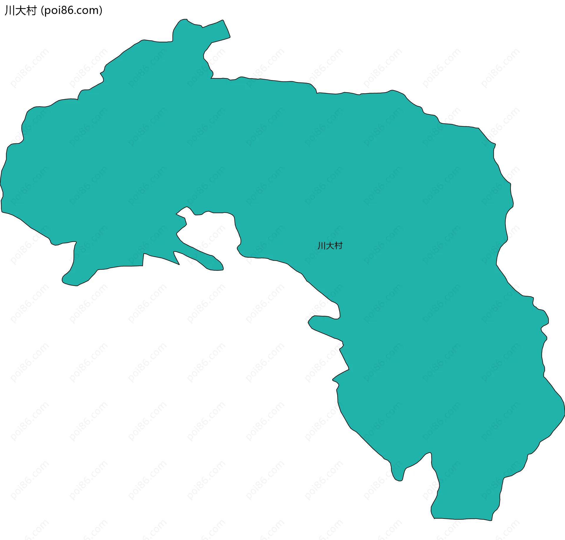 川大村边界地图