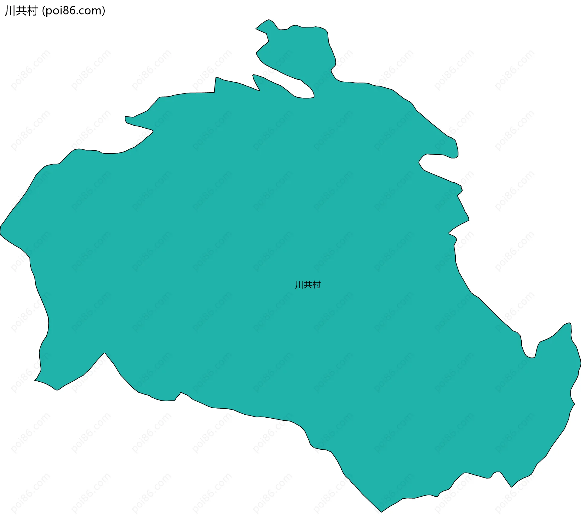 川共村边界地图