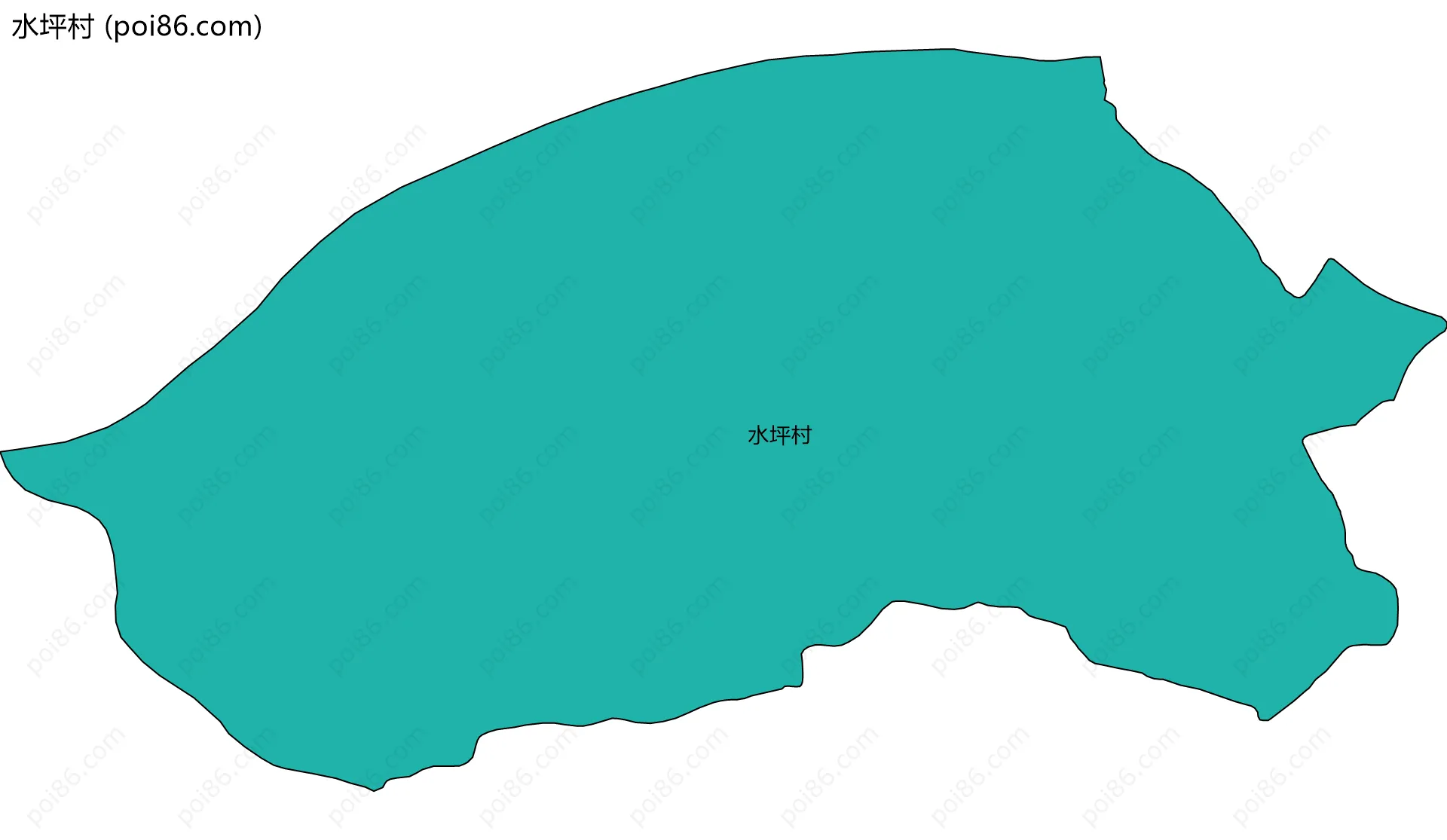 水坪村边界地图