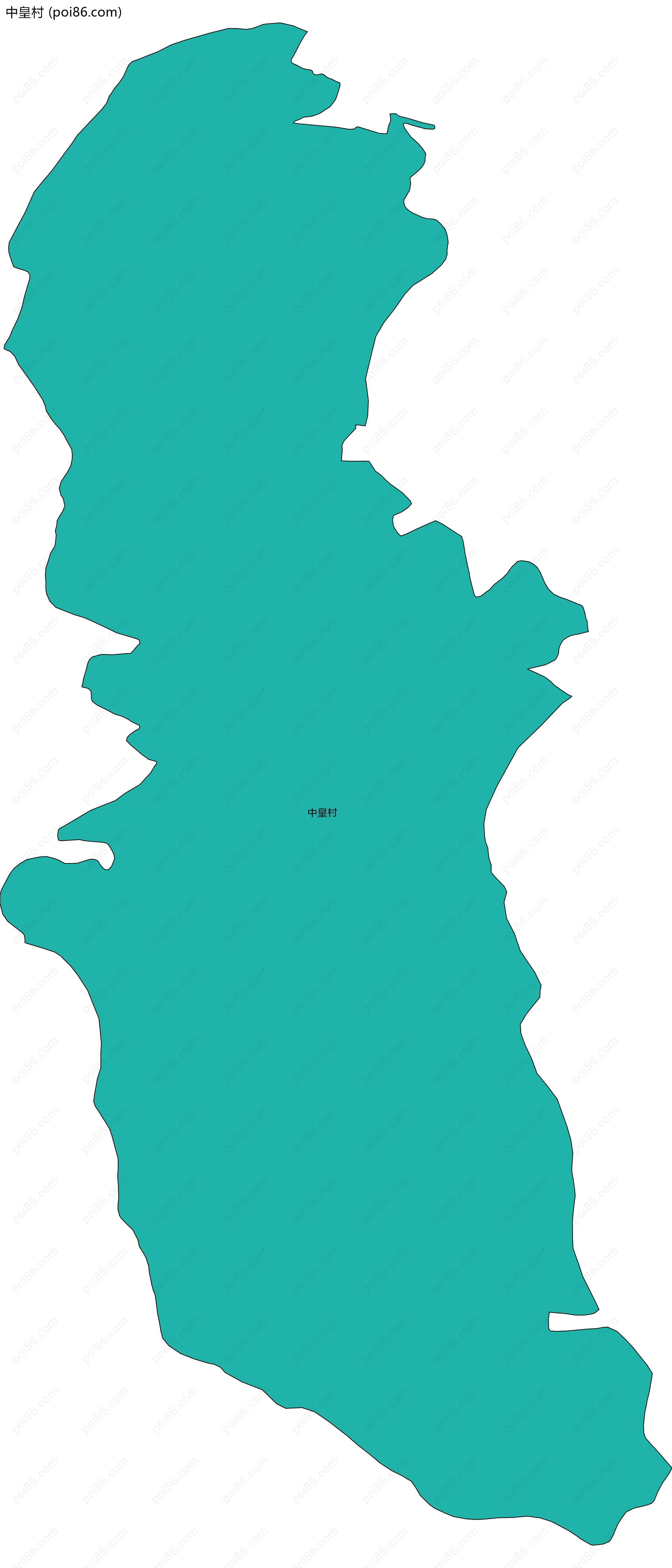 中皇村边界地图