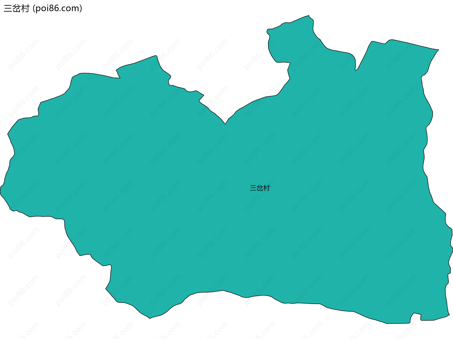 三岔村边界地图