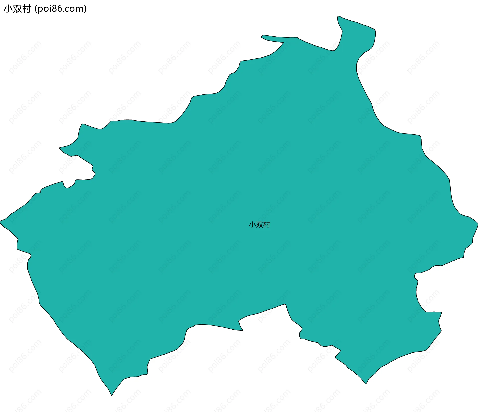 小双村边界地图