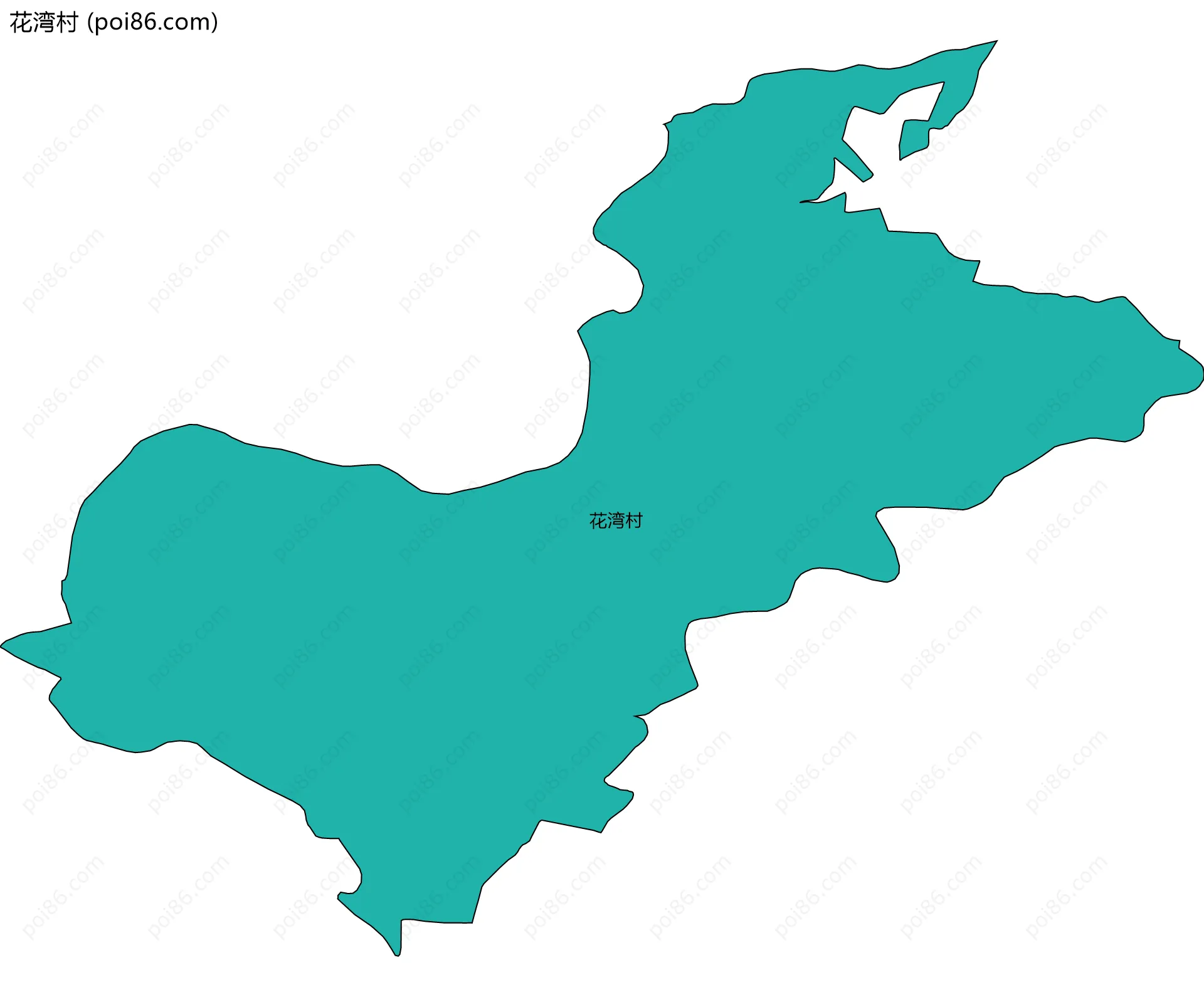 花湾村边界地图