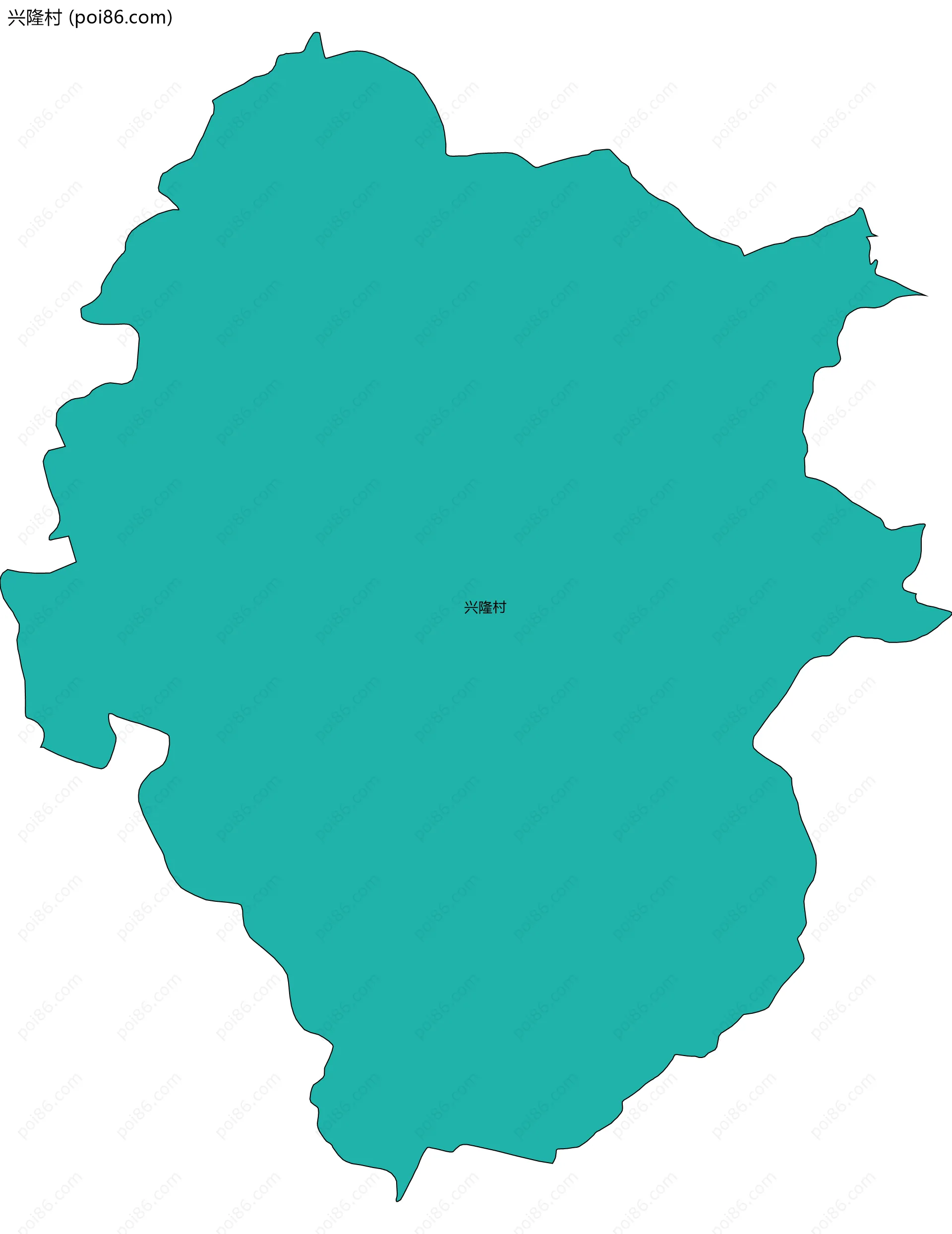 兴隆村边界地图