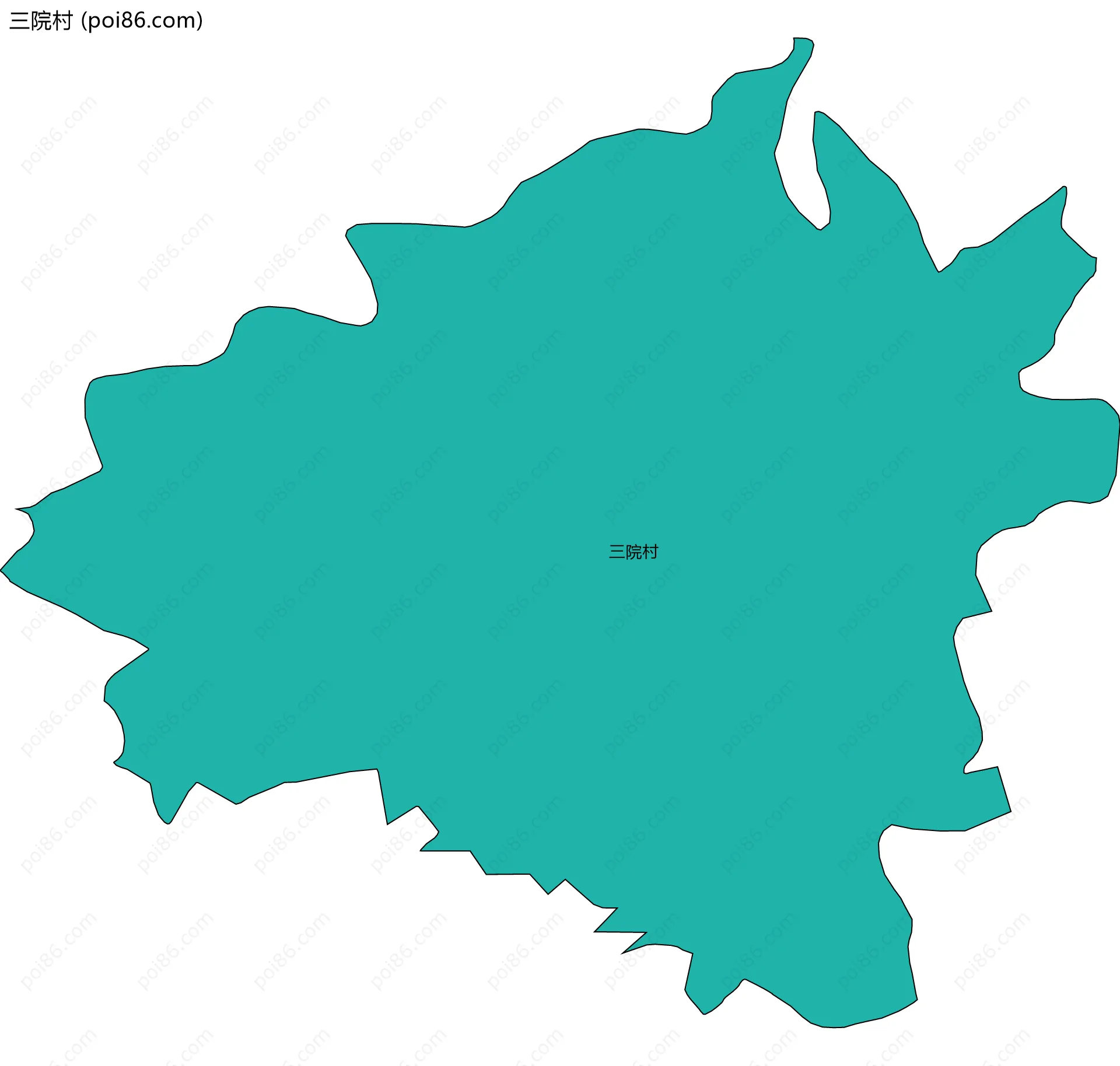 三院村边界地图