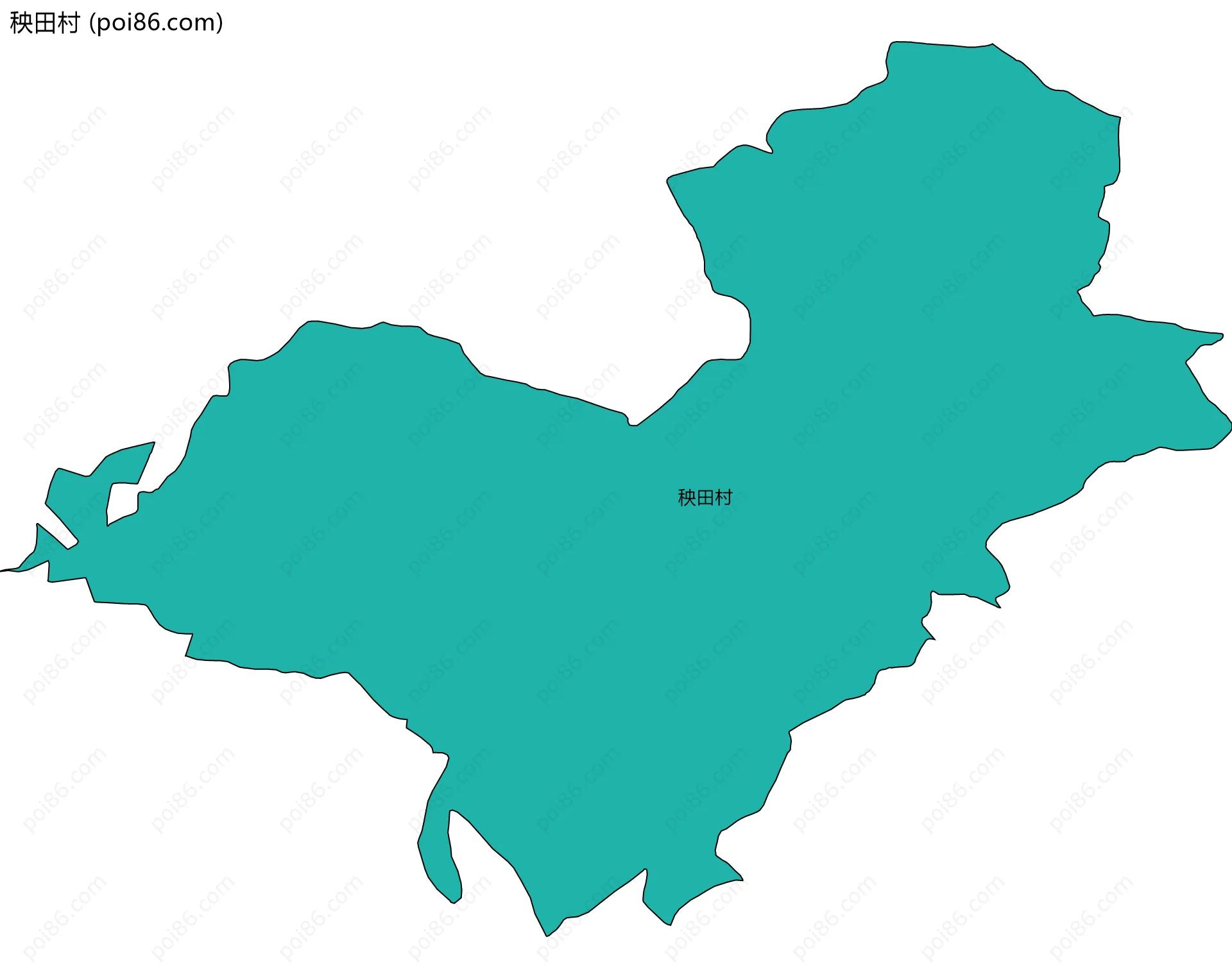 秧田村边界地图