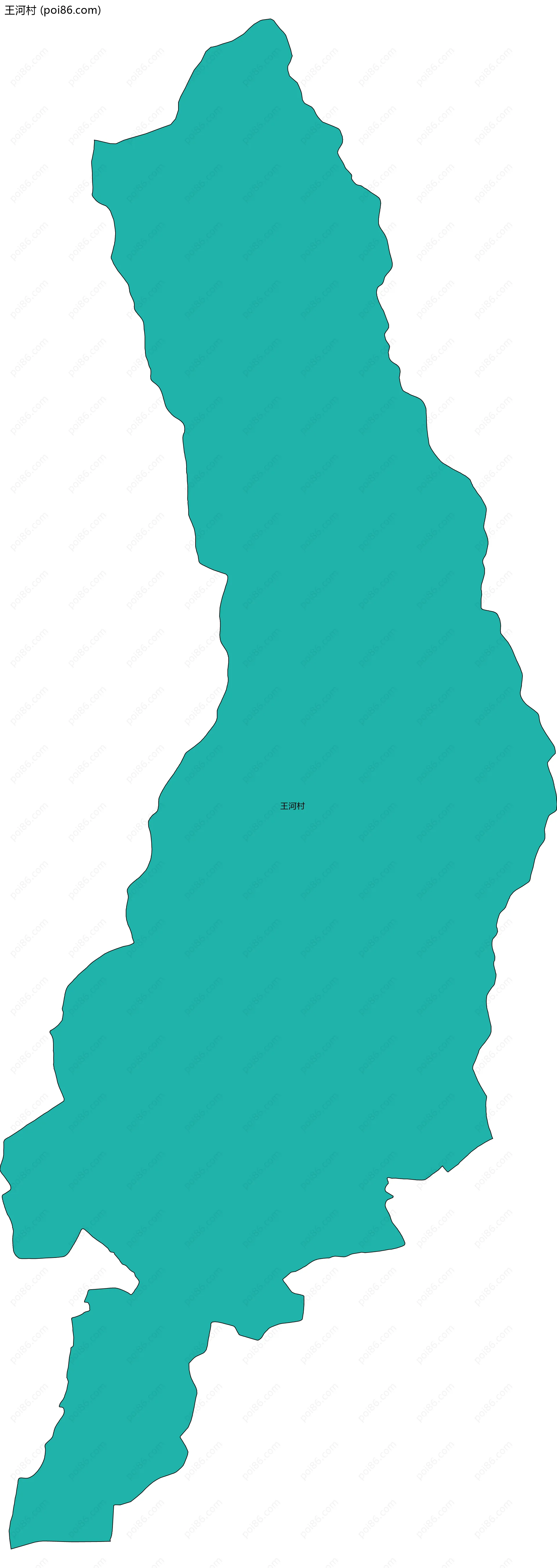 王河村边界地图