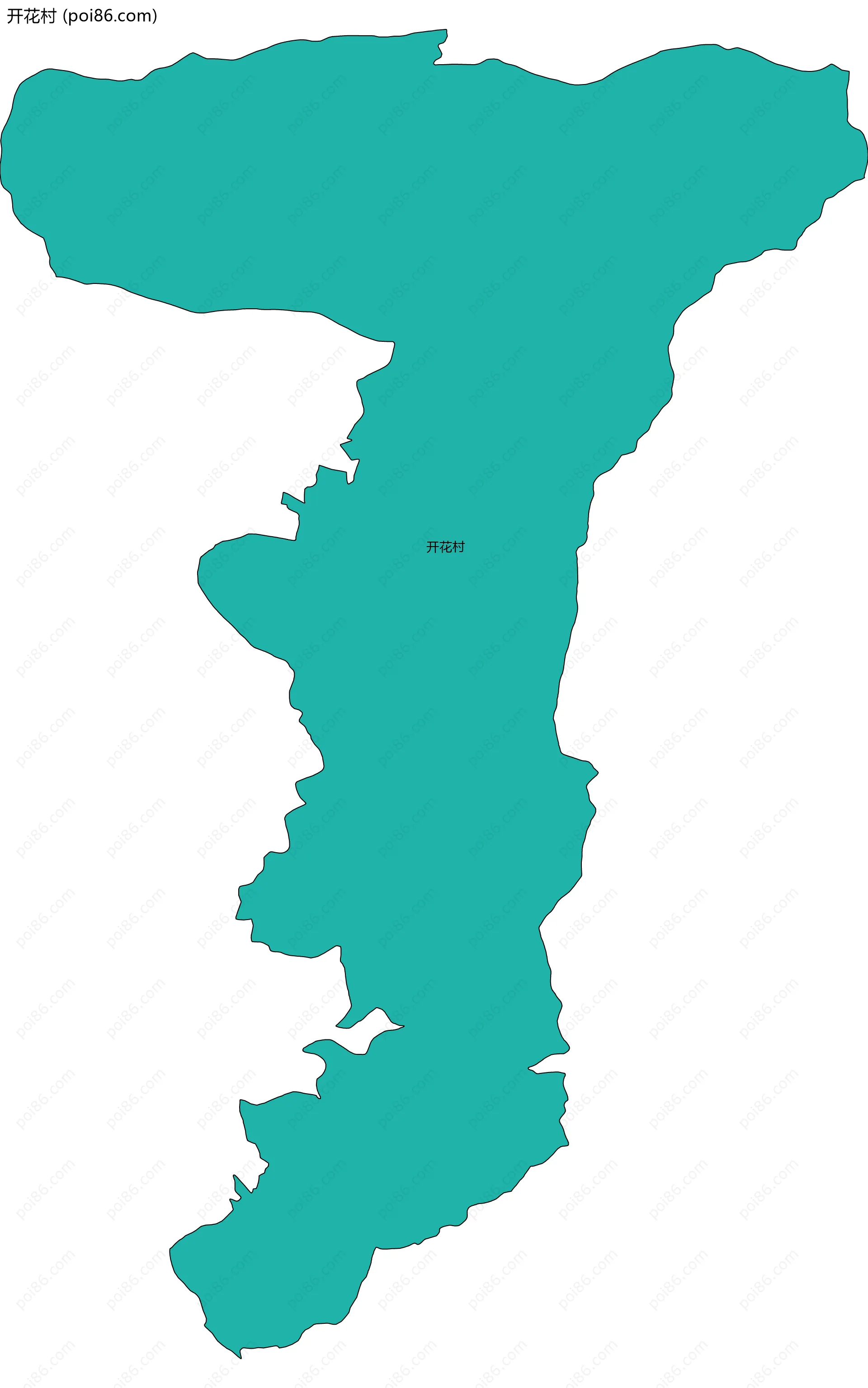 开花村边界地图