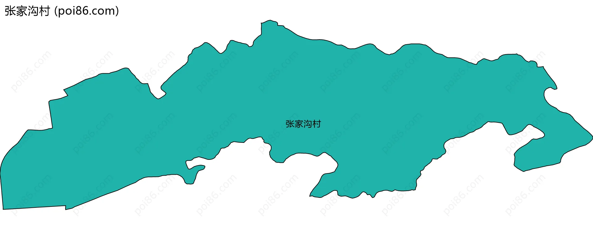 张家沟村边界地图