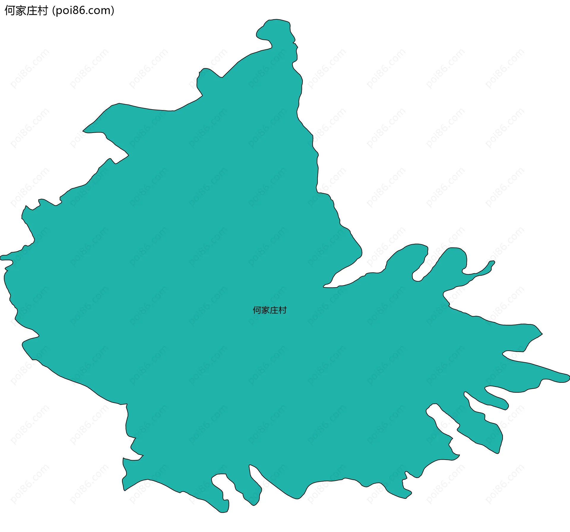 何家庄村边界地图