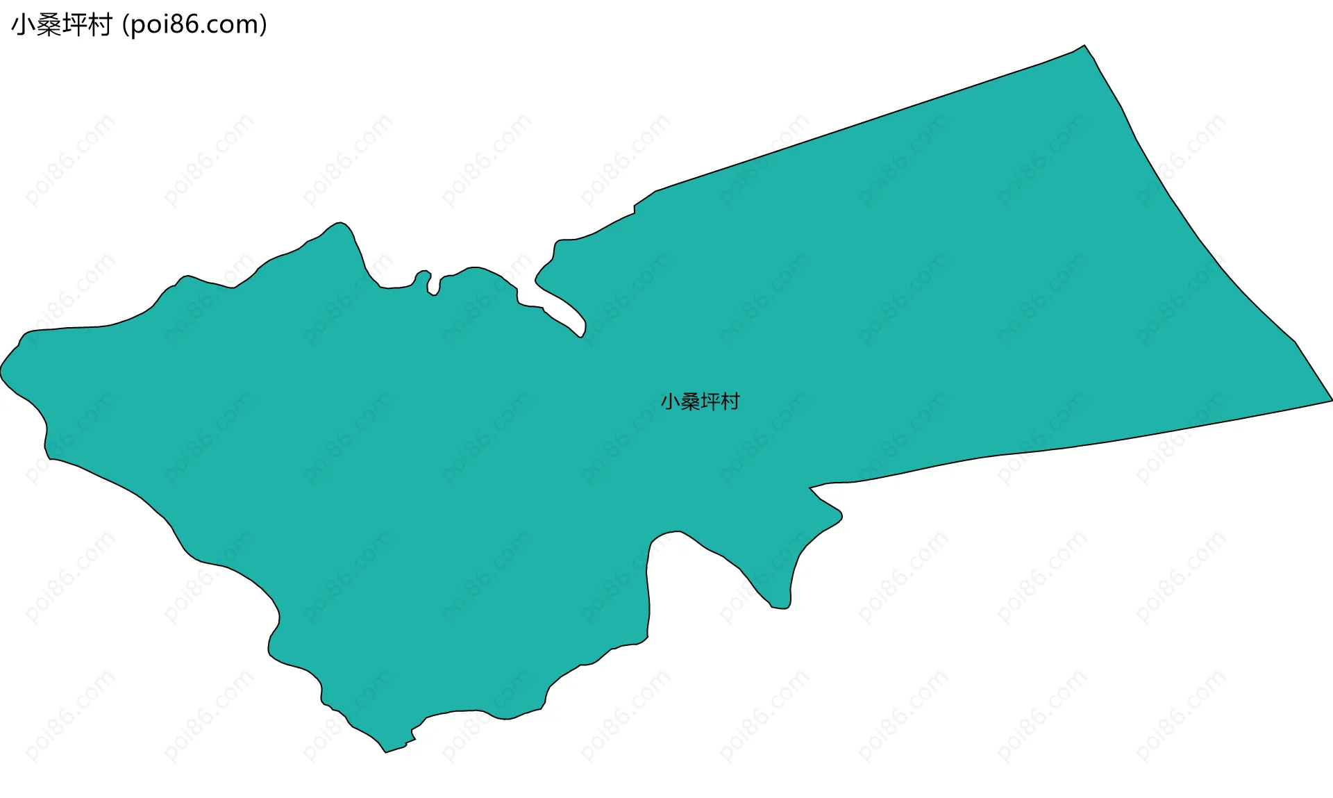 小桑坪村边界地图