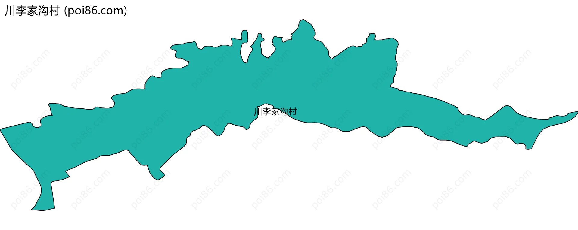 川李家沟村边界地图