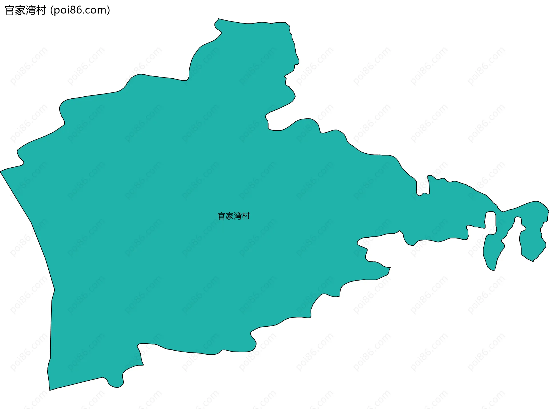 官家湾村边界地图