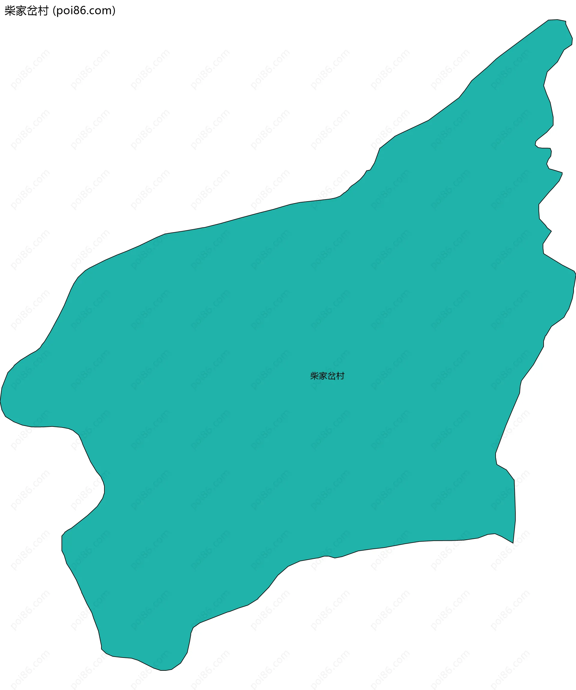 柴家岔村边界地图