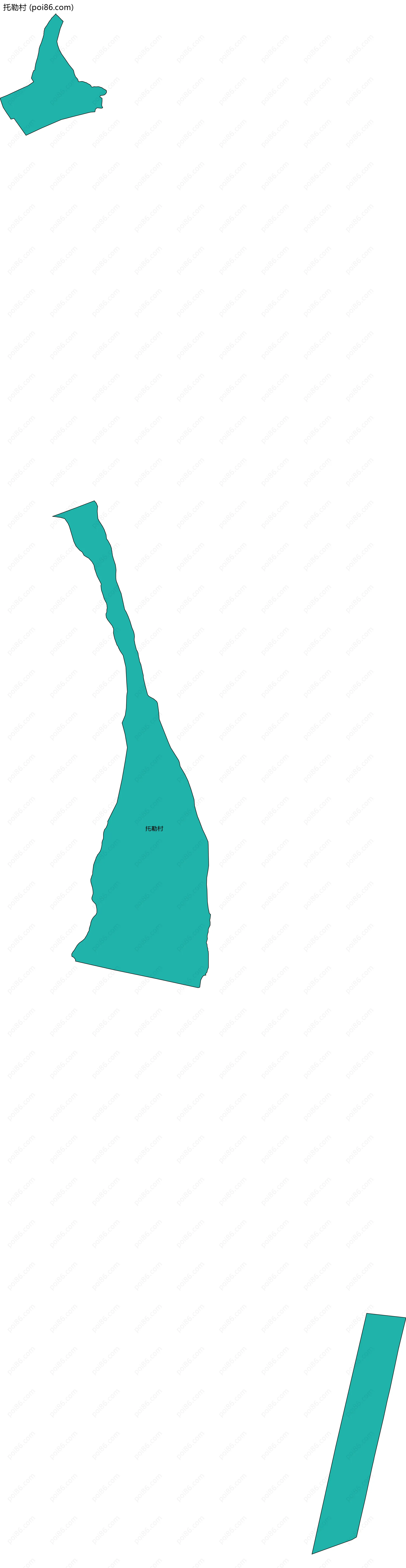 托勒村边界地图