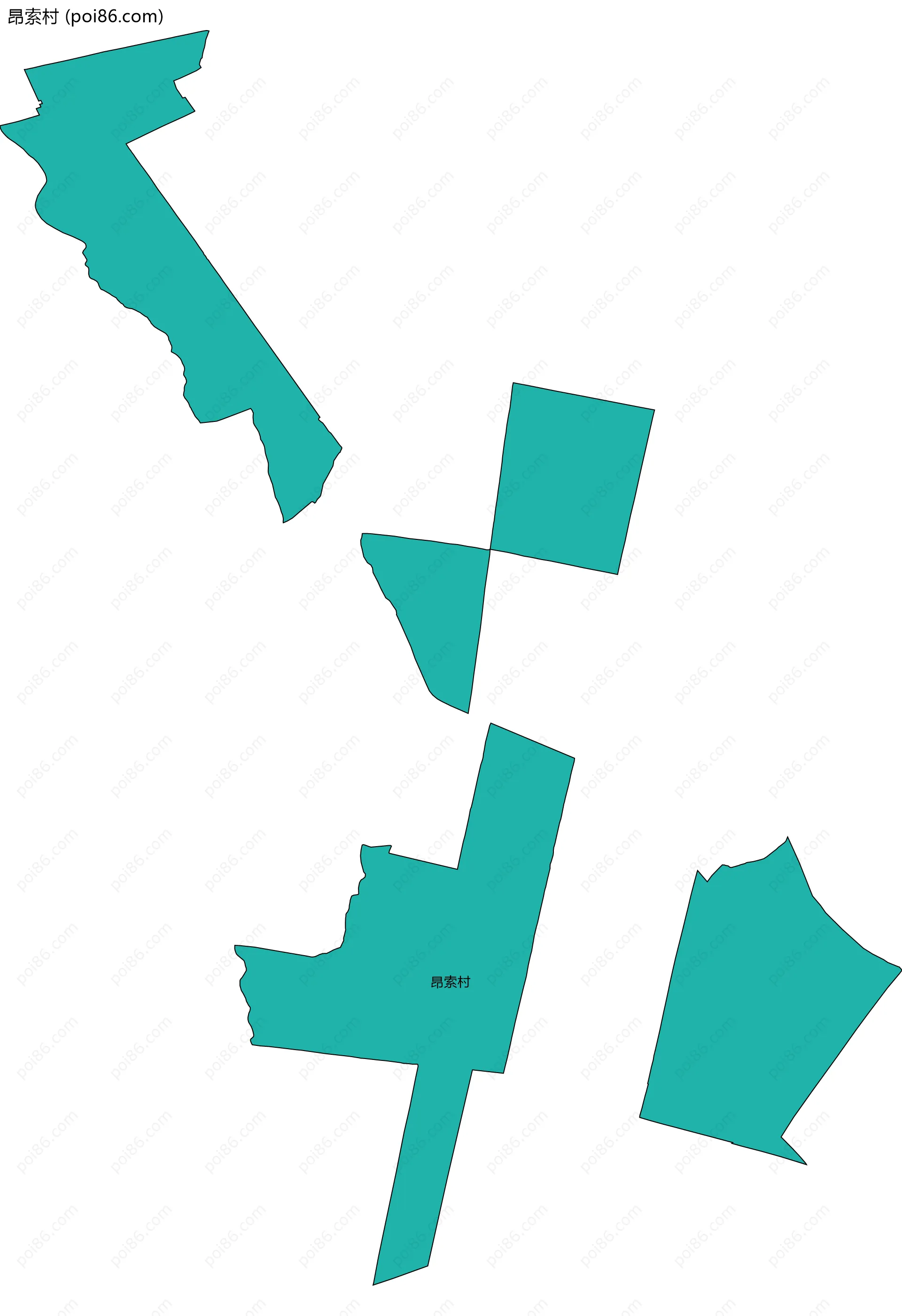 昂索村边界地图