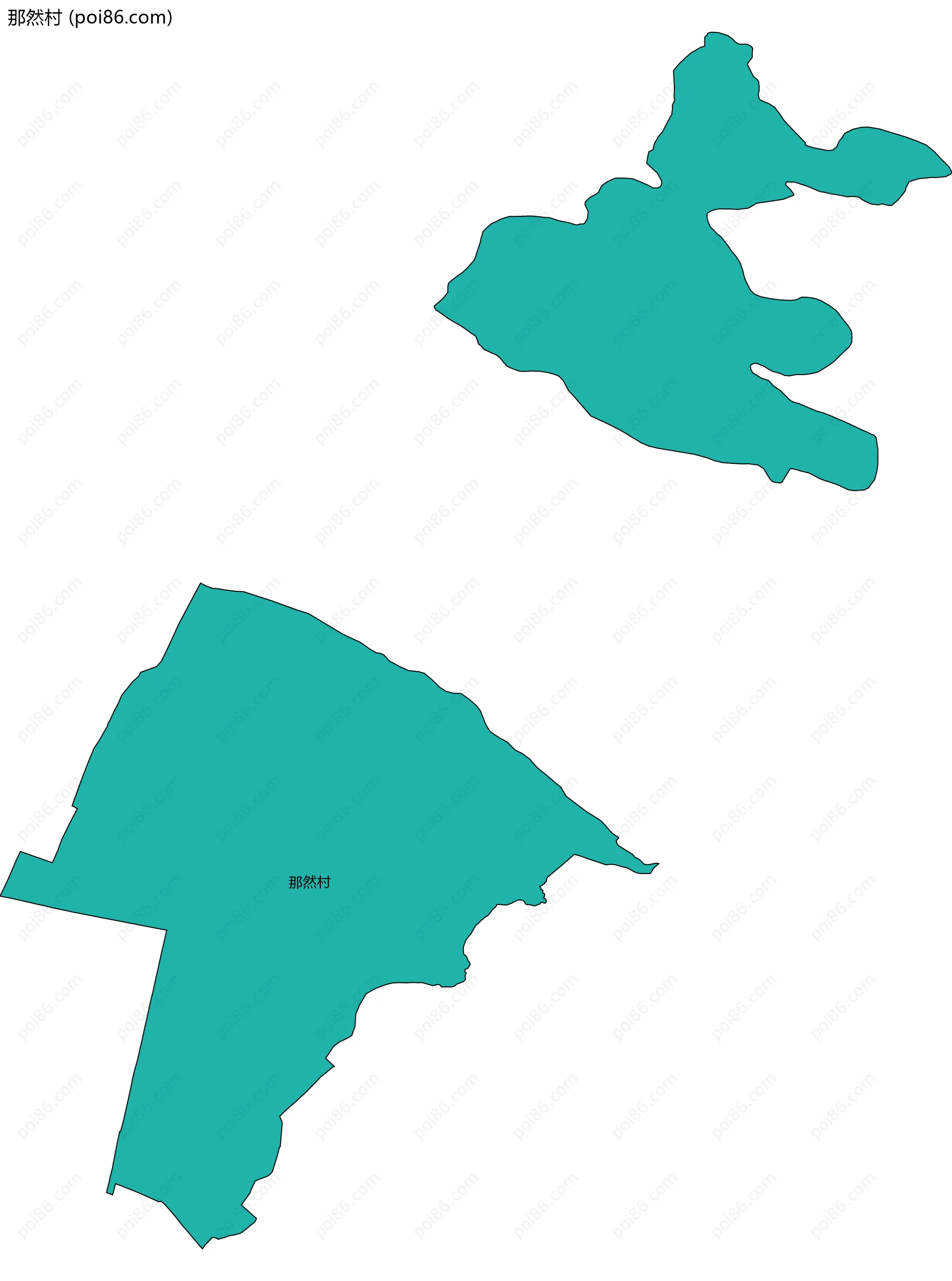 那然村边界地图