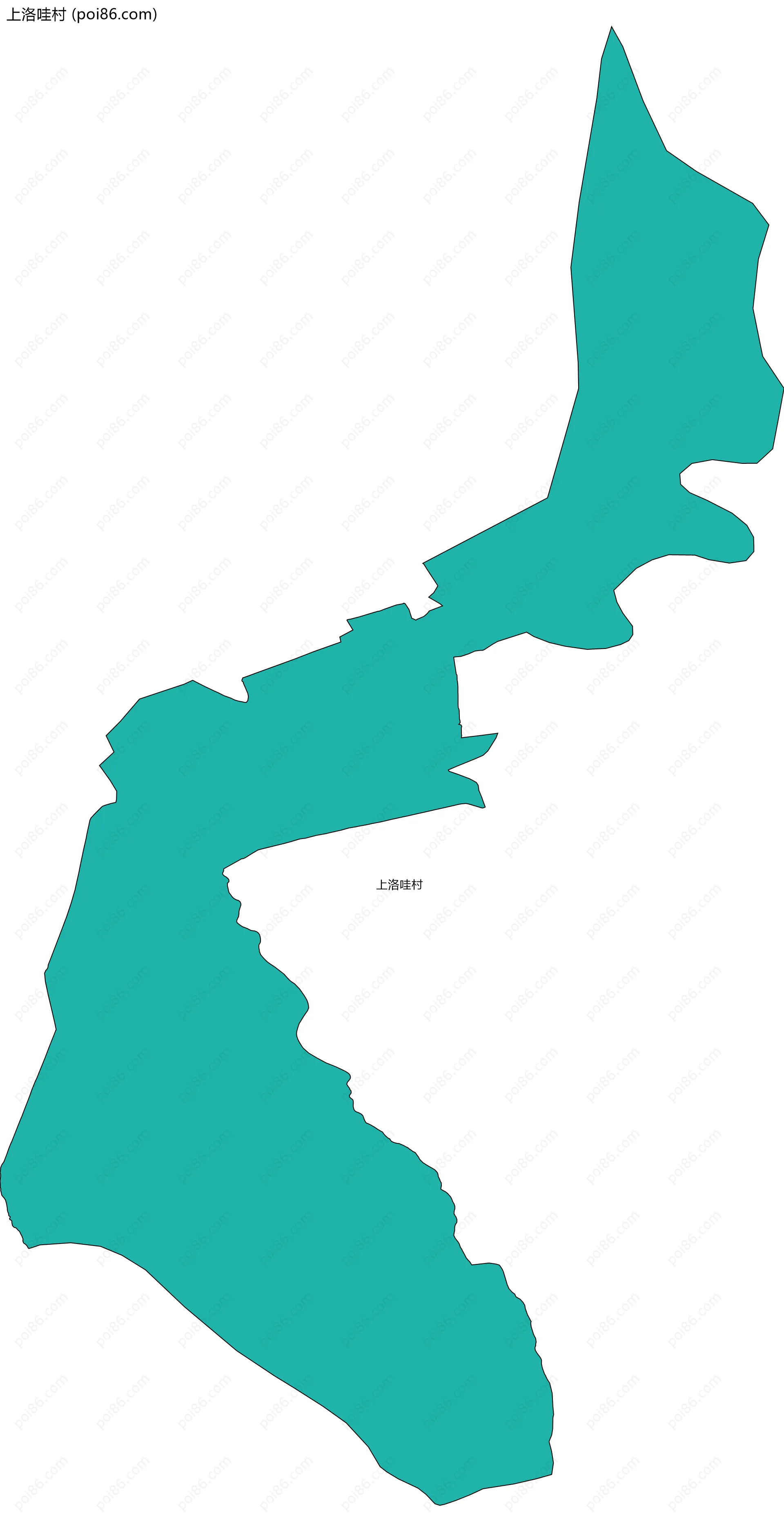 上洛哇村边界地图