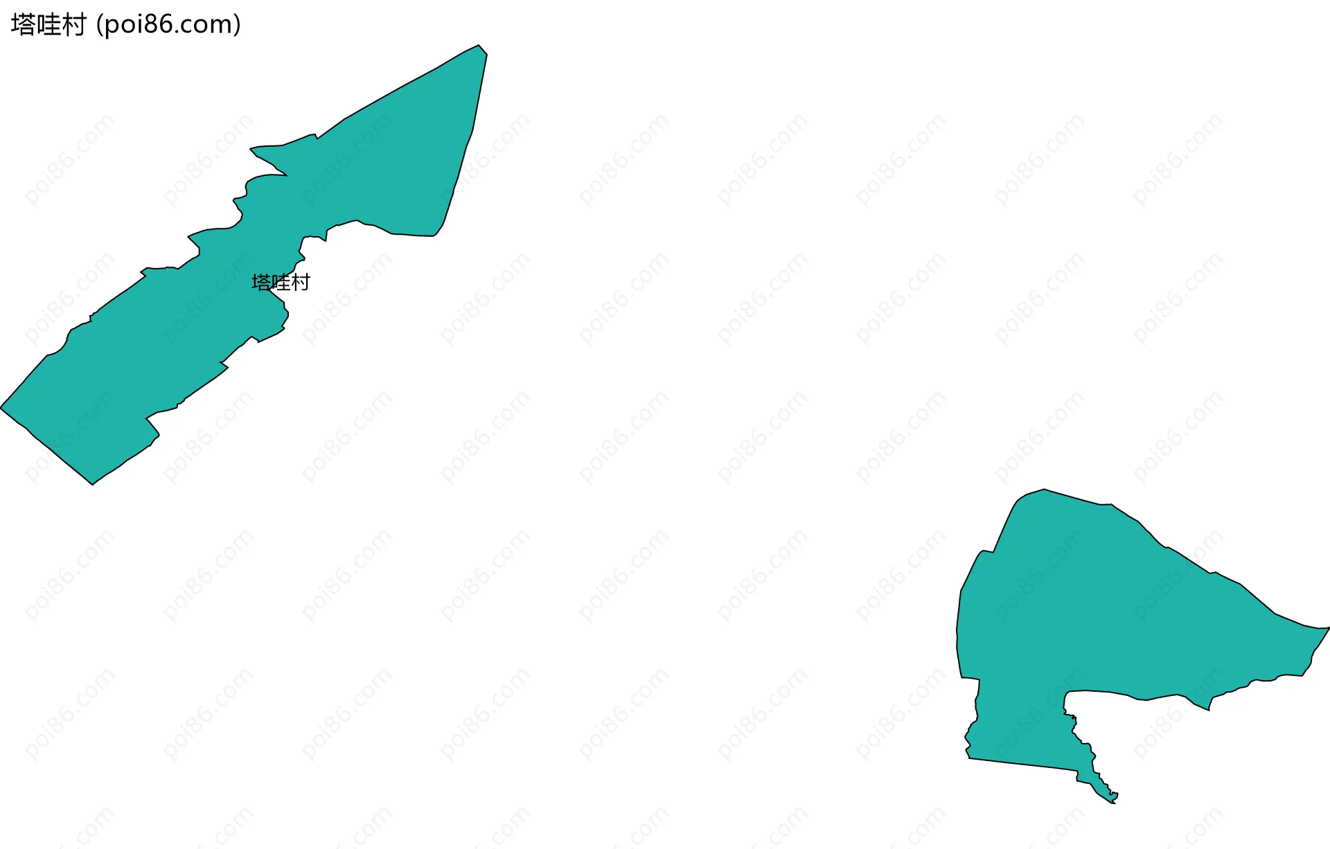 塔哇村边界地图