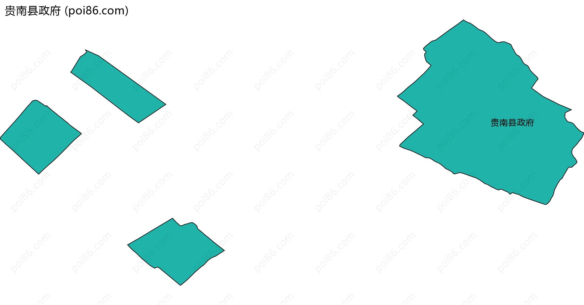 贵南县政府边界地图