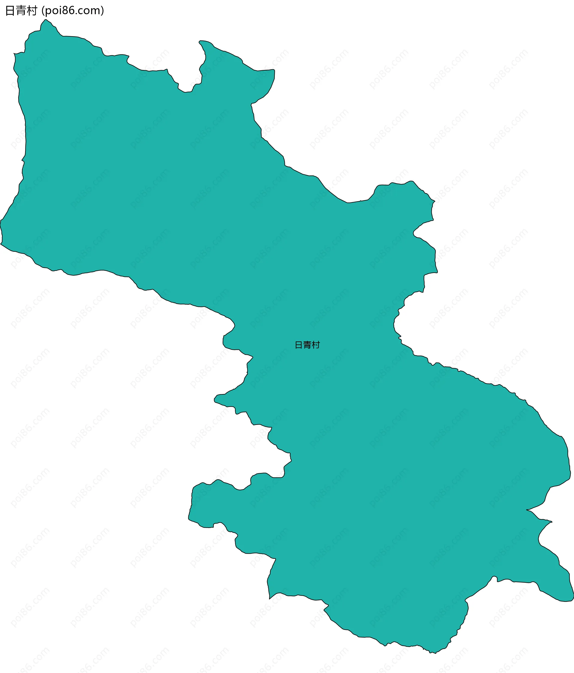 日青村边界地图