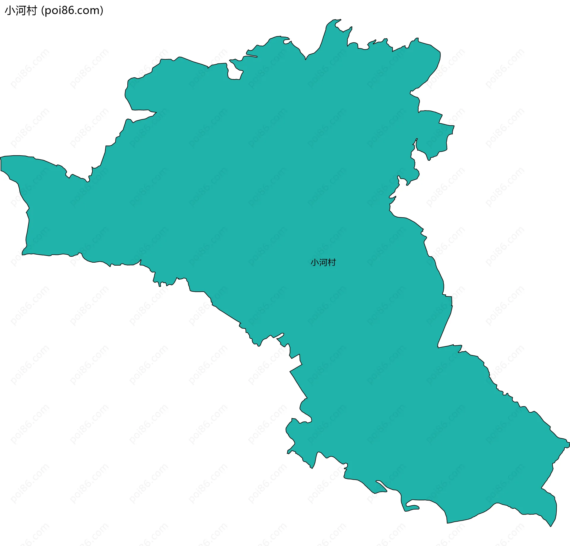 小河村边界地图