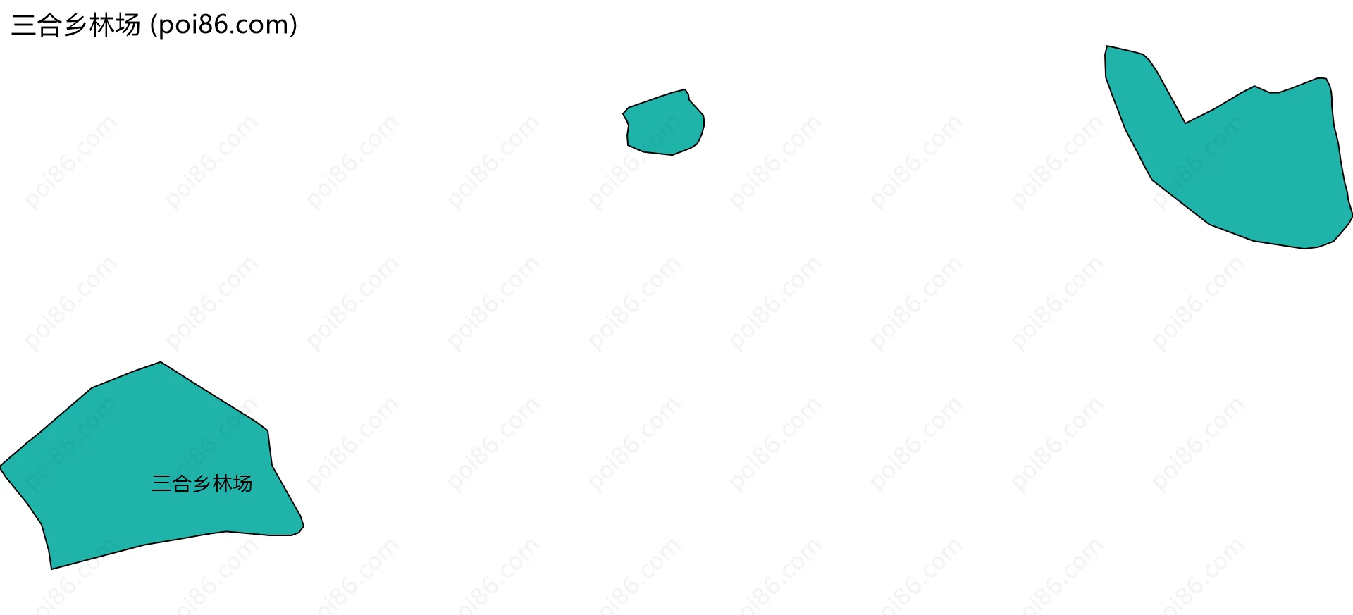 三合乡林场边界地图(五级行政区划)