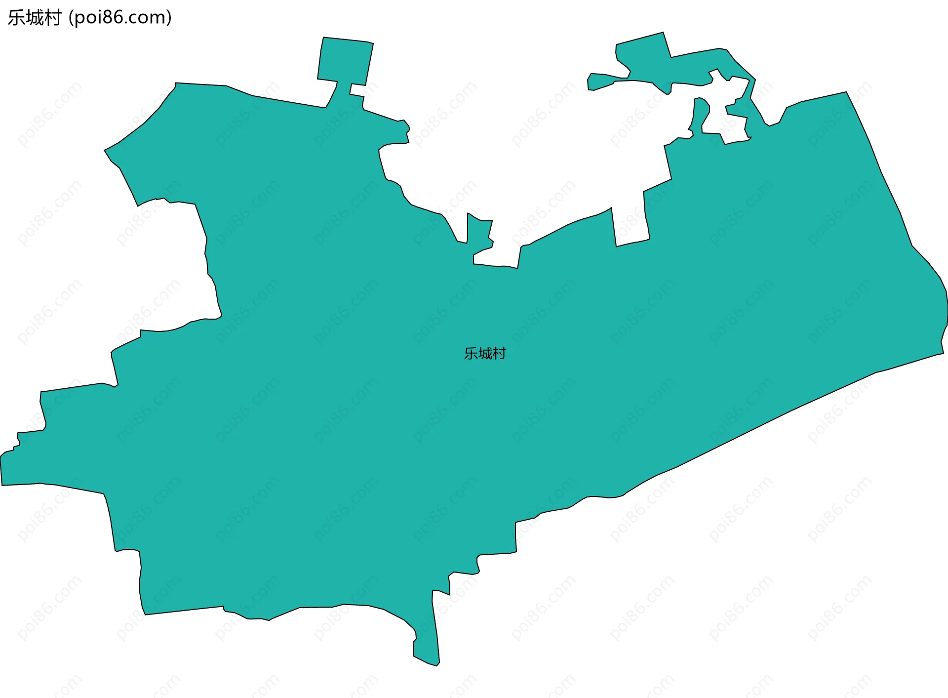 乐城村边界地图